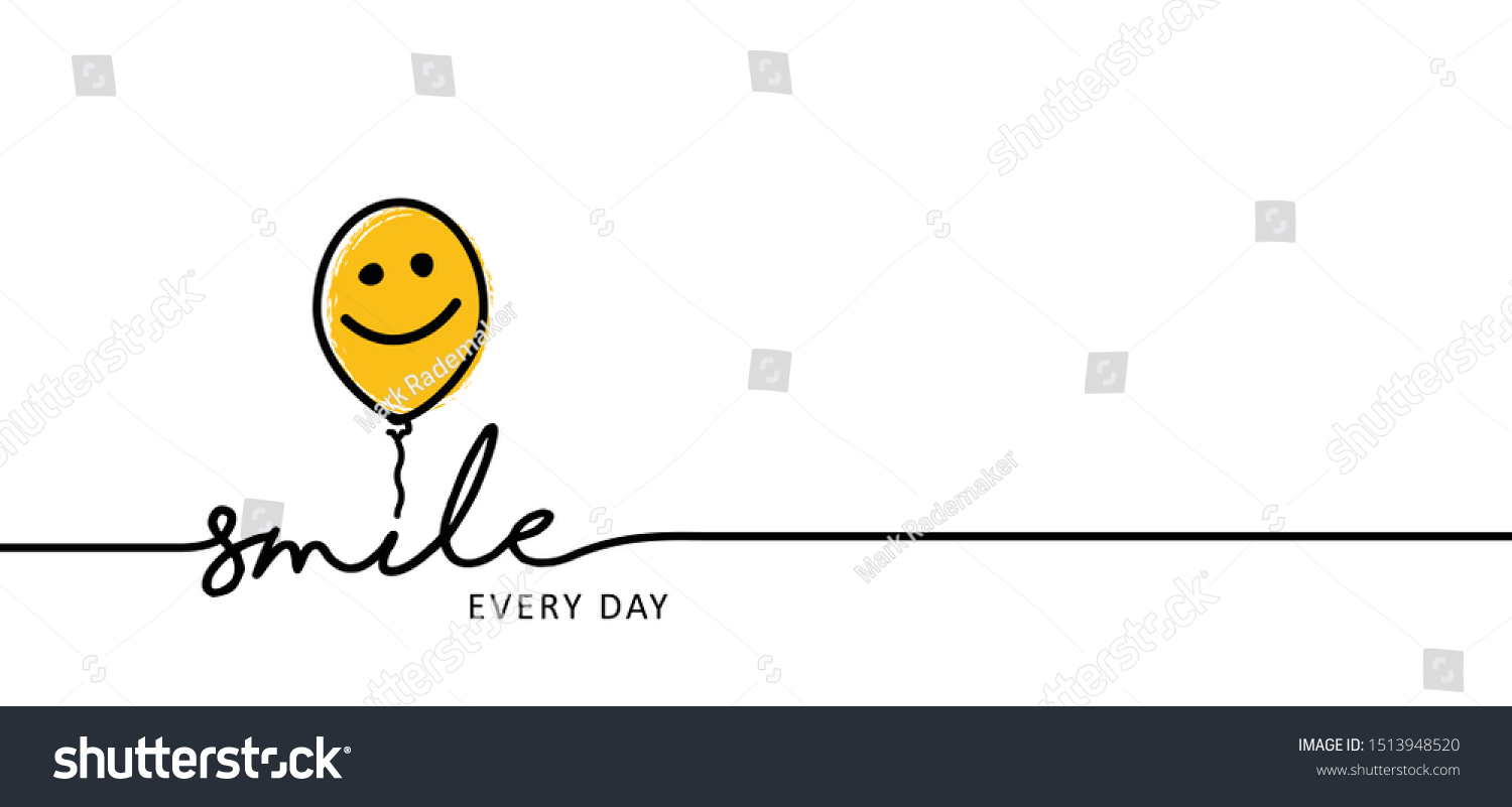 Slogan Quote By Happy Smile Smiling Stock Vector Royalty Free