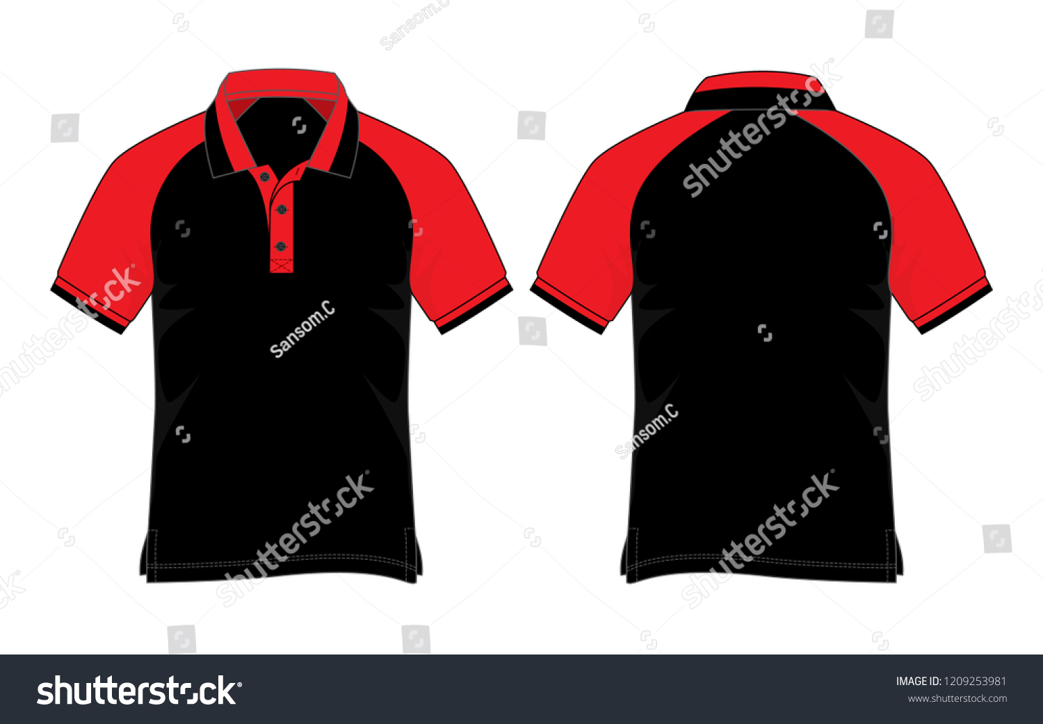 Slope Shoulder Polo Shirt Design Vector Stock Vector (Royalty Free ...