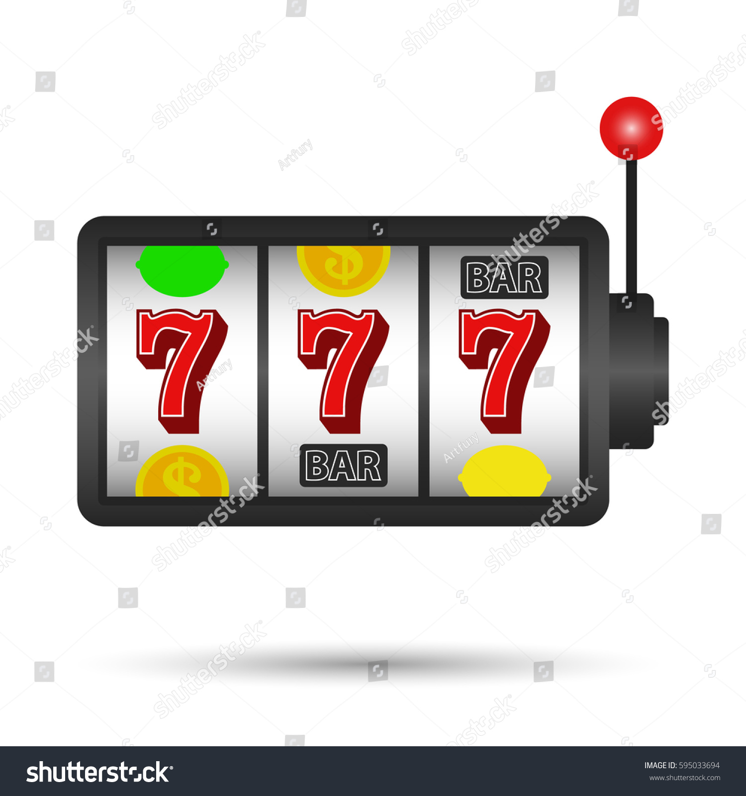 Slot Machine Icon Vector Illustration Stock Vector 595033694 - Shutterstock