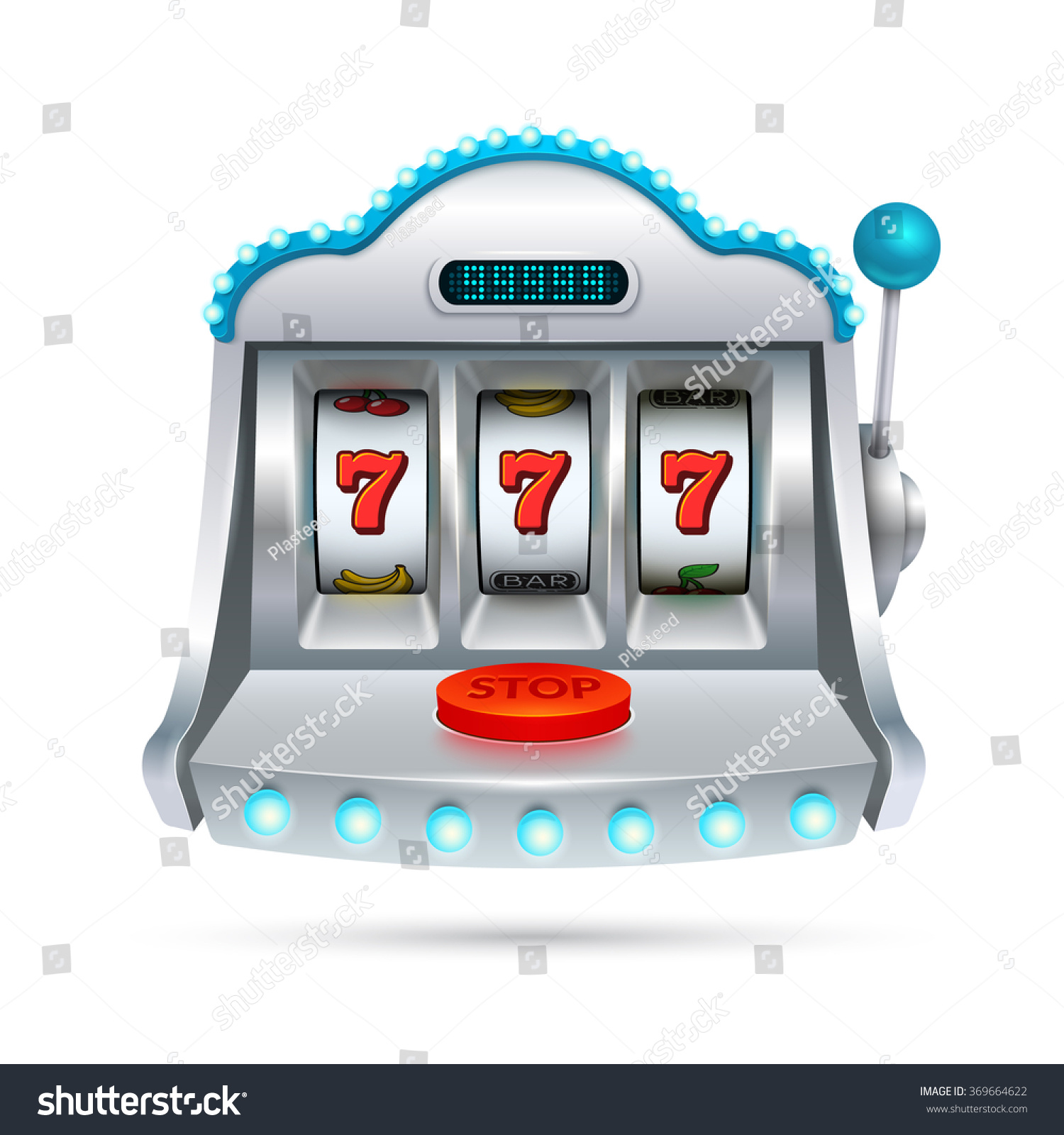 Slot Machine Illustration Isolated On White Stock Vector (Royalty Free ...