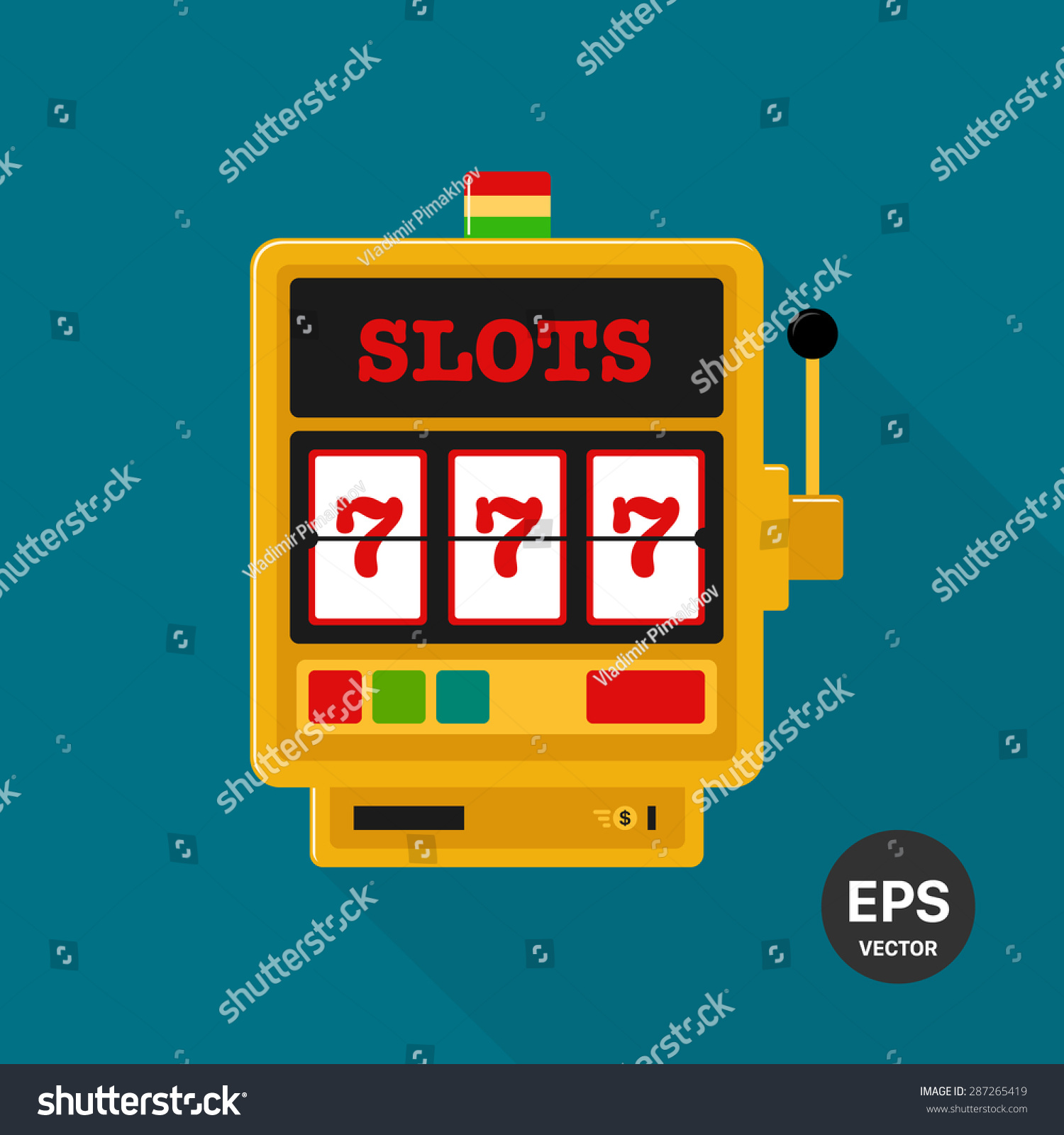 Slot Machine Vector Icon - 287265419 : Shutterstock