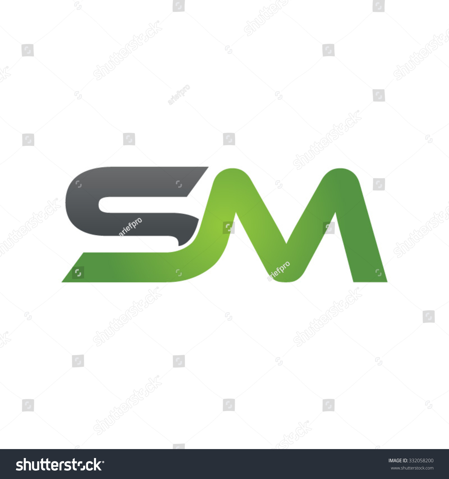 Sm Company Linked Letter Logo Green Stock Vector (Royalty Free ...