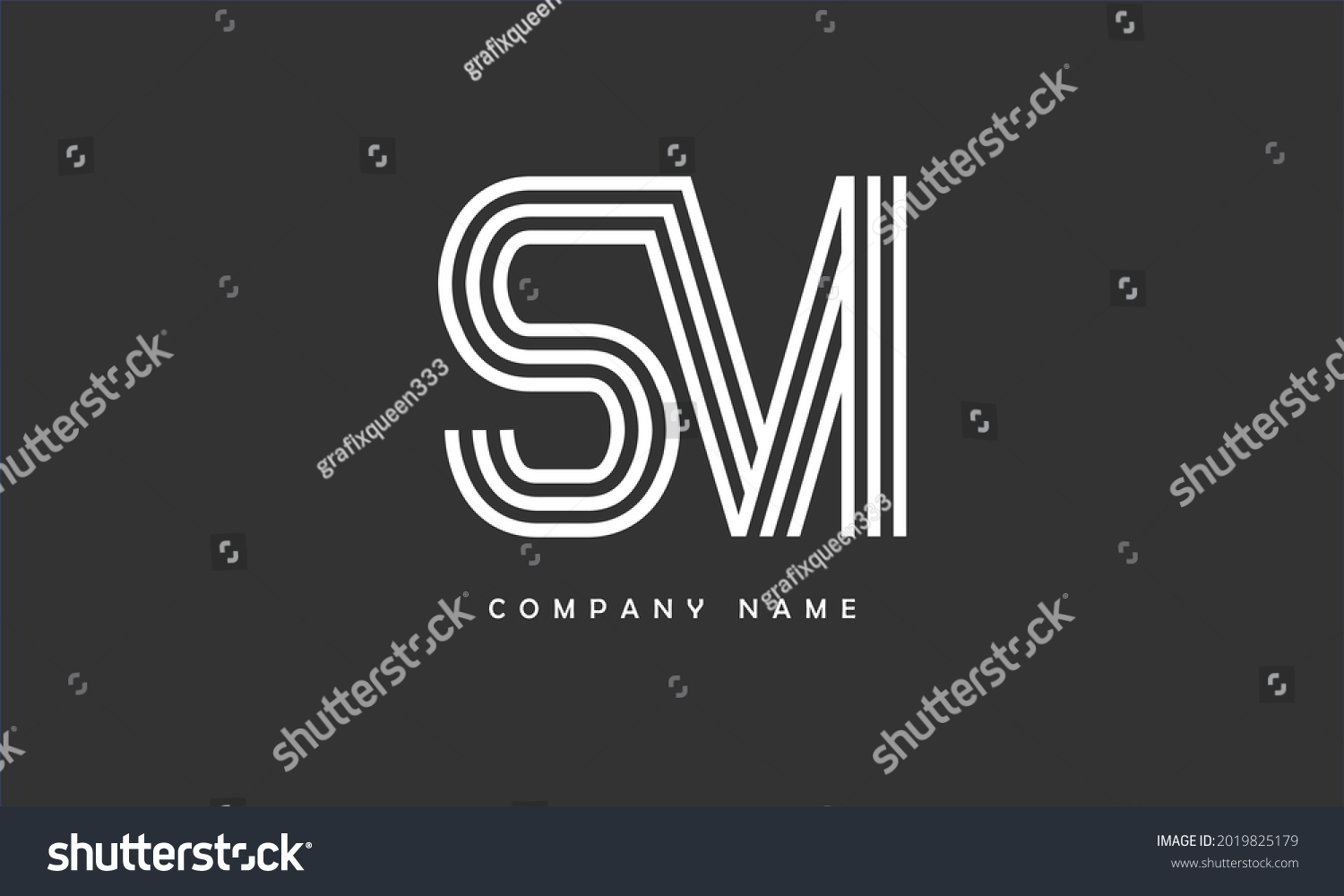 Sm Ms Alphabets Letters Logo Monogram Stock Vector (Royalty Free ...