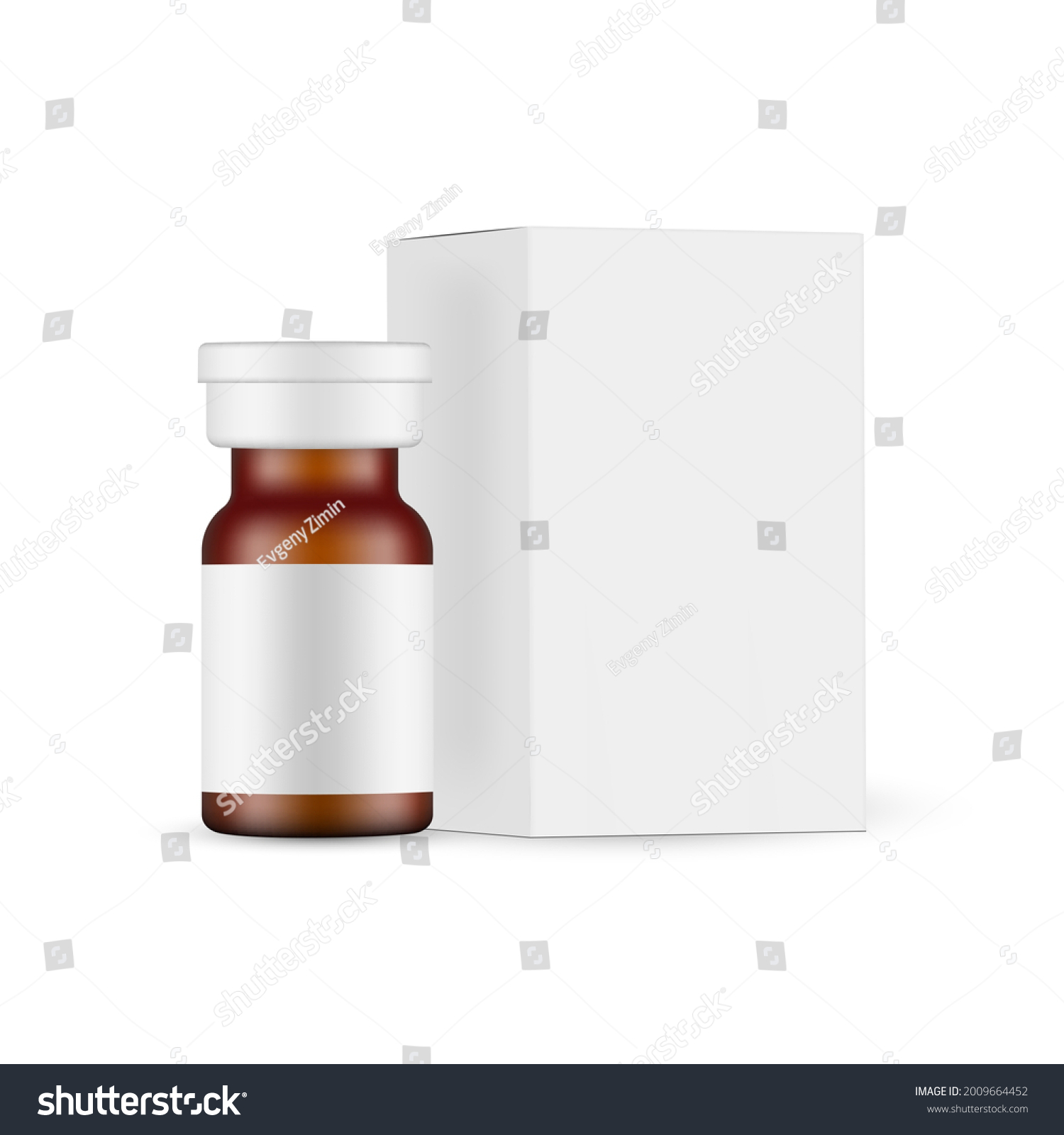 Small Amber Glass Medical Ampoule Mockup Stock Vector (Royalty Free