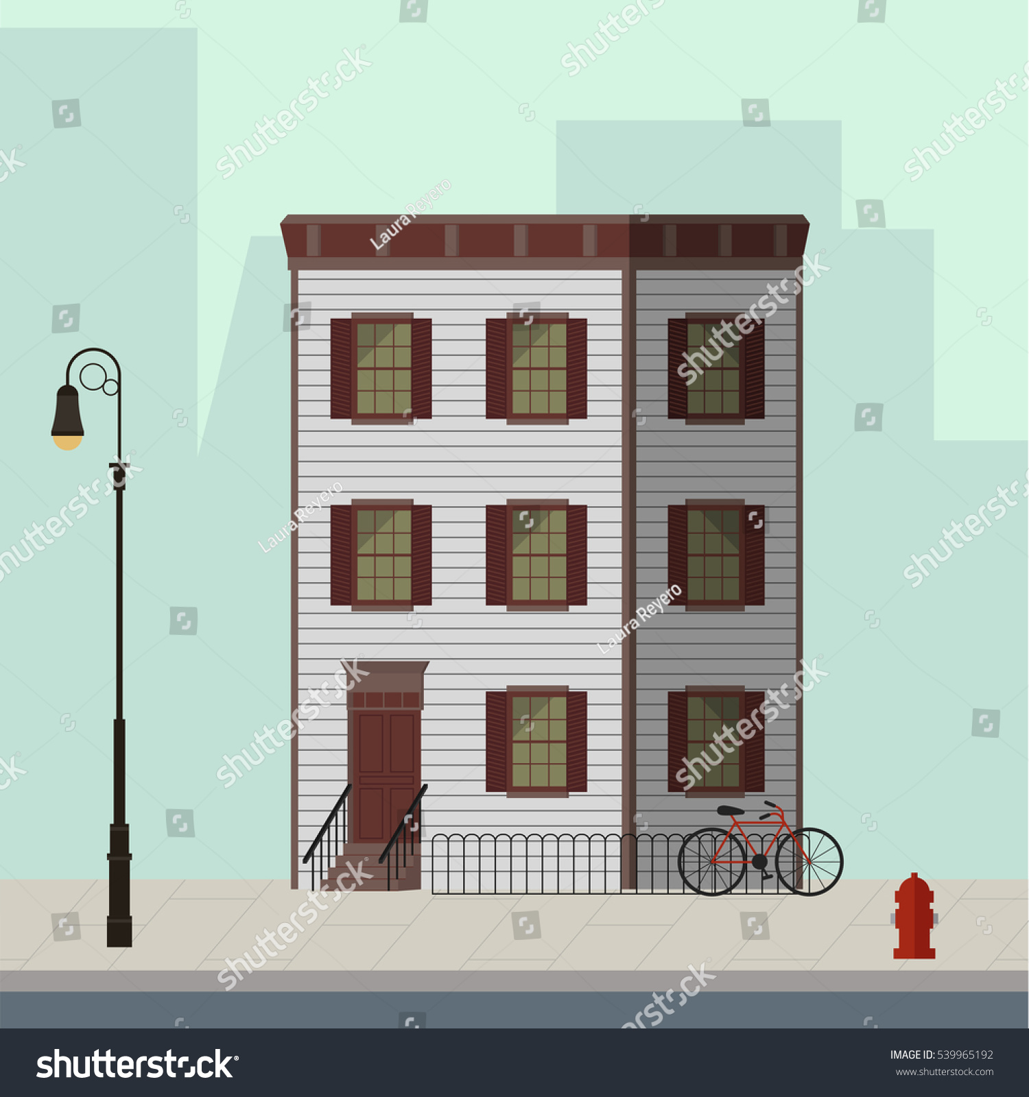 Apartment Building Illustration small apartment building stairs main door stock vector 539965192 Apartment Building Illustration small apartment building stairs main door stock vector 539965192