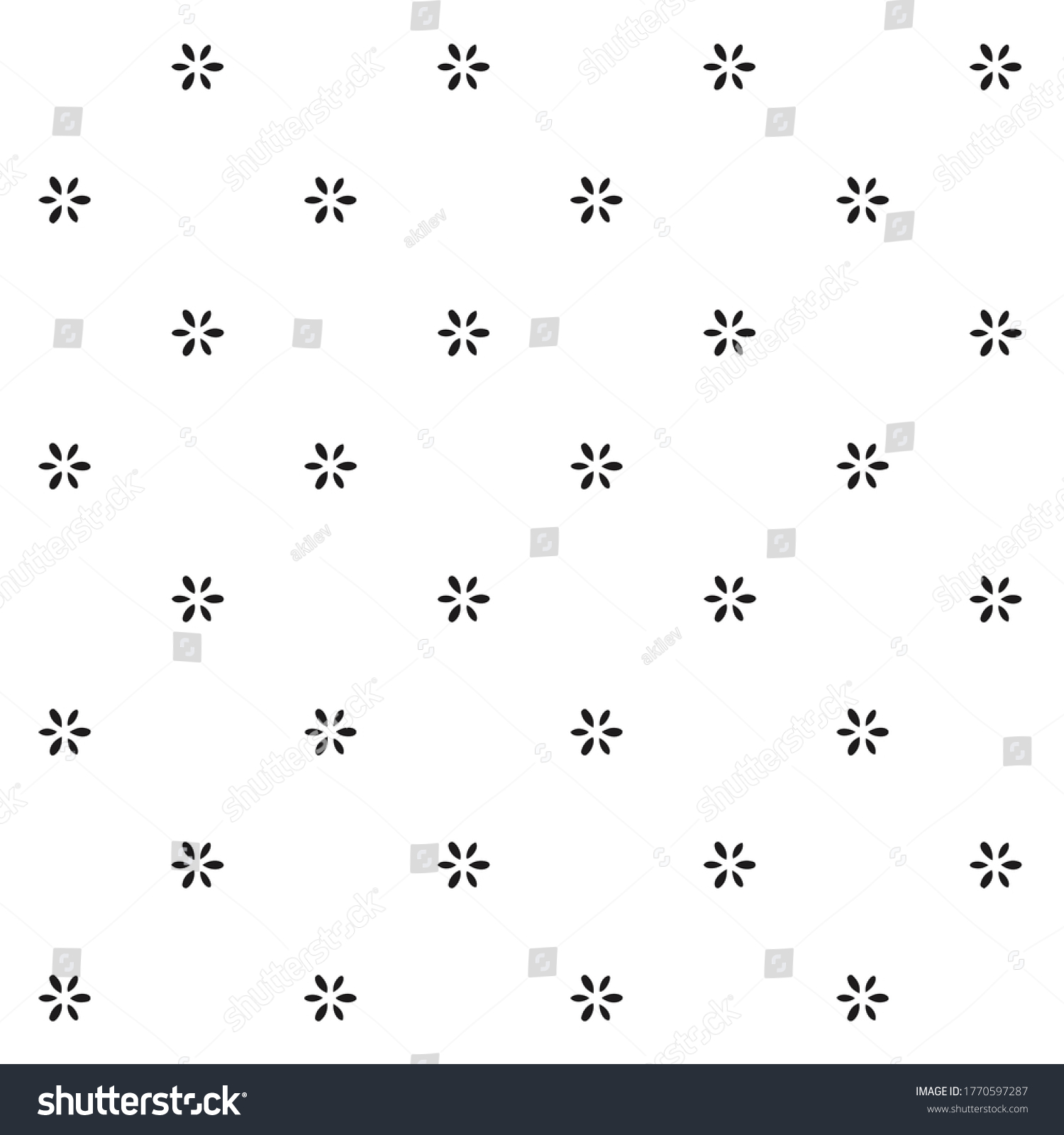 SVG of Small black flowers motif pattern white background monochrome graphic floral digital wallpaper, fabric design. Ladies dress, apparel textile, garment, wrap packaging delicate all over geo print block. svg