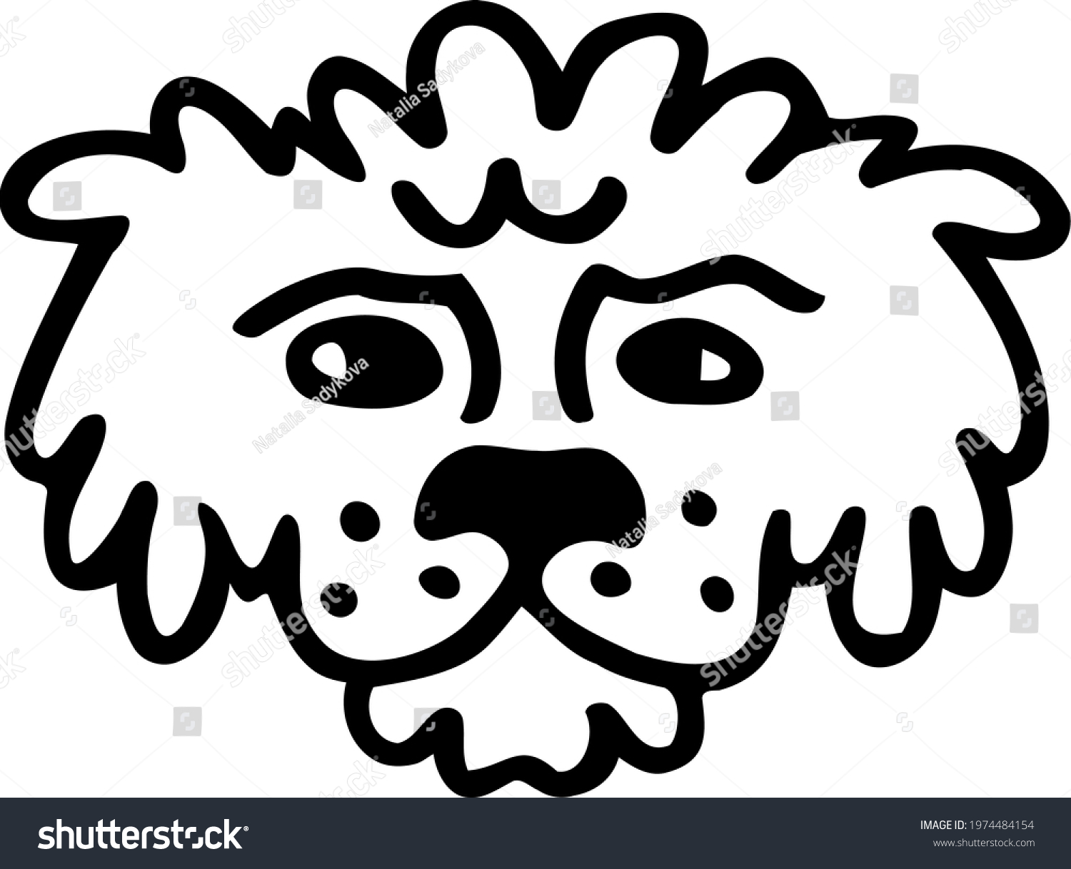 Small Dog Head Breed Bichon Frise Stock Vector (royalty Free) 1974484154