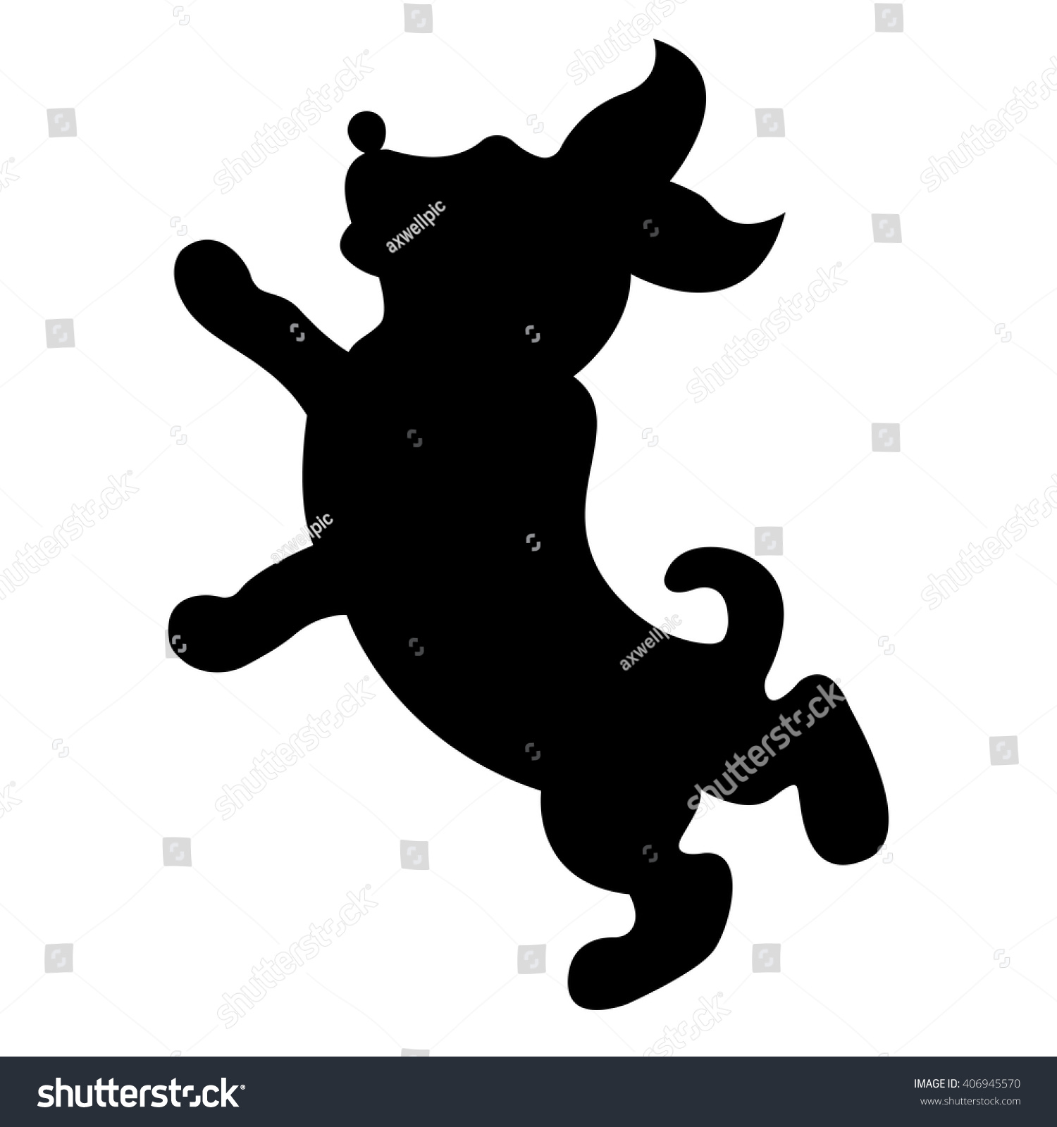 Small Dog Standing On One Leg Stock Vector Royalty Free 406945570