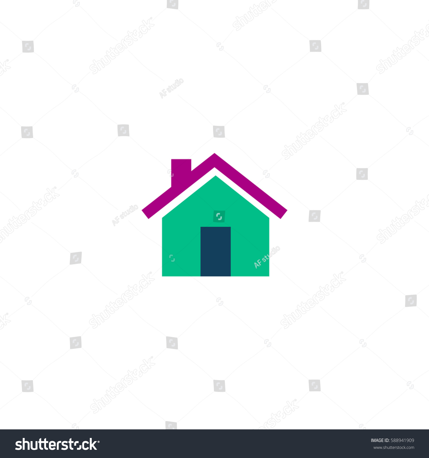 Small House Color Symbol Icon On Stock Vector 588941909 - Shutterstock Small House Color Symbol Icon On Stock Vector 588941909 - Shutterstock