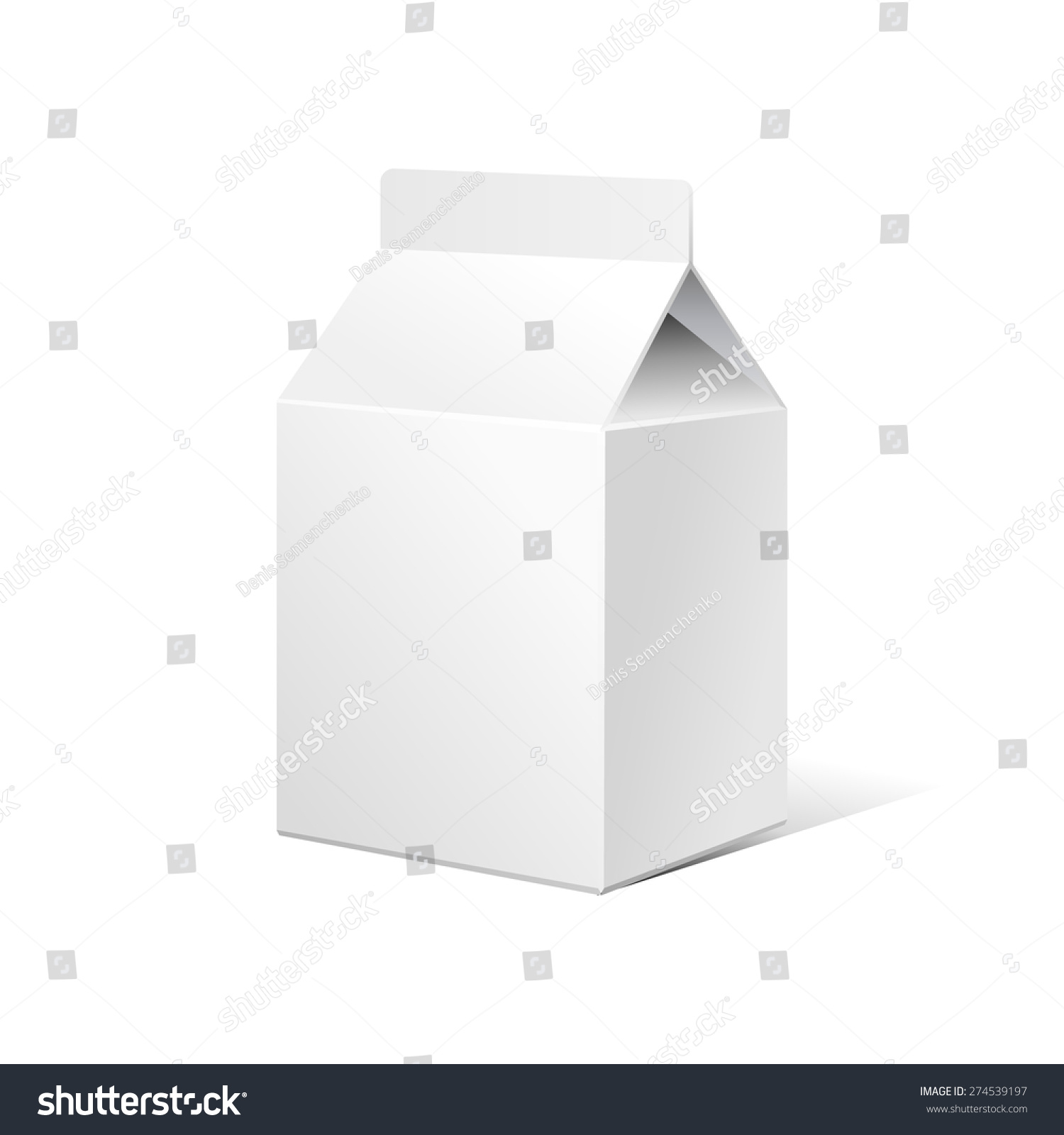 Small Milk Carton Packages Blank White Stock Vector 274539197 ...