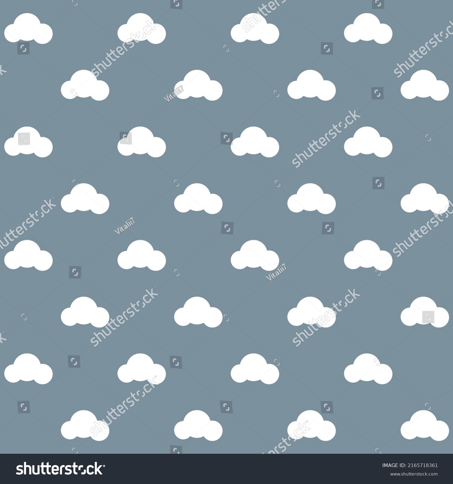 Small White Clouds On Dim Background Stock Vector (Royalty Free ...