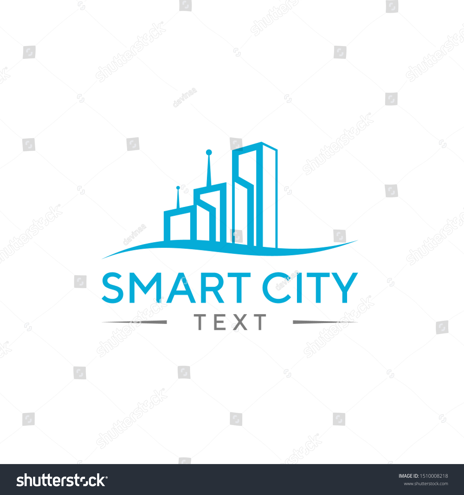 Smart City Logo Vector Template Technology Stock Vector (Royalty Free ...