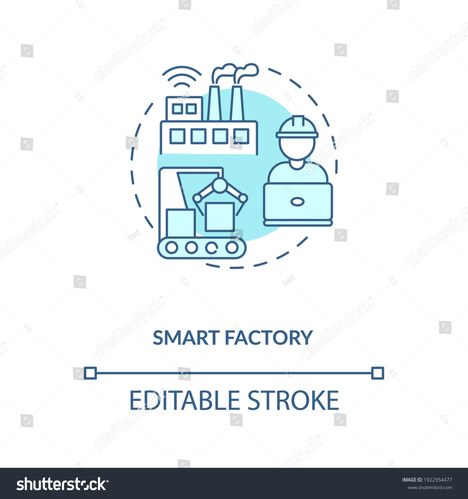 Smart Factory Concept Icon Industry 40 Stock Vector (Royalty Free ...