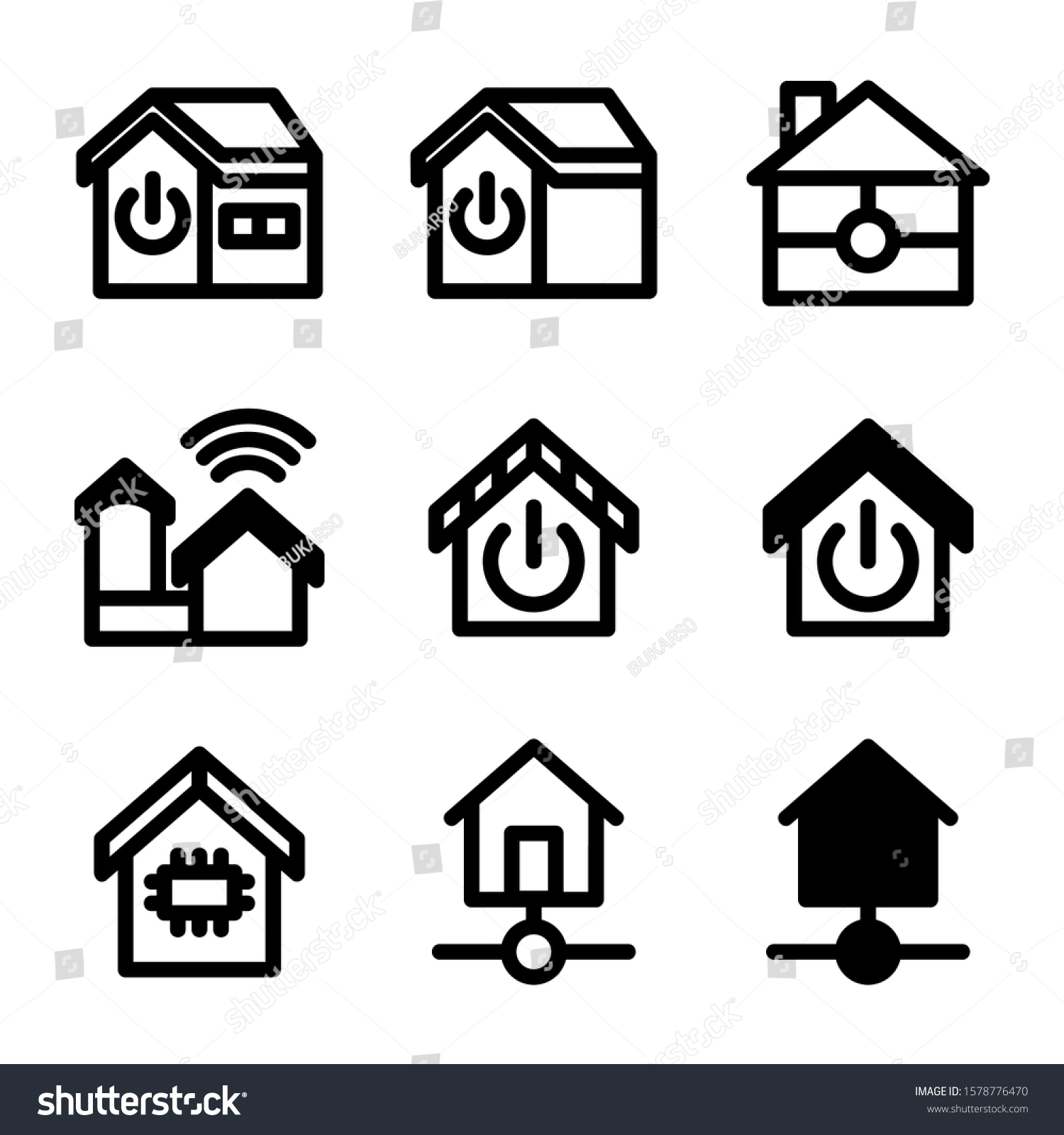 Smart Home Icon Isolated Sign Symbol Stock Vector Royalty Free