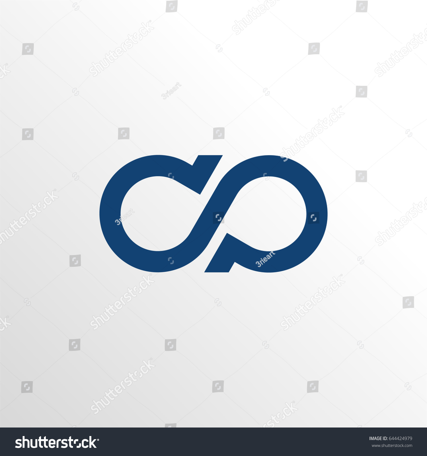 Smart Letter D P Infinity Logo Stock Vector (Royalty Free) 644424979