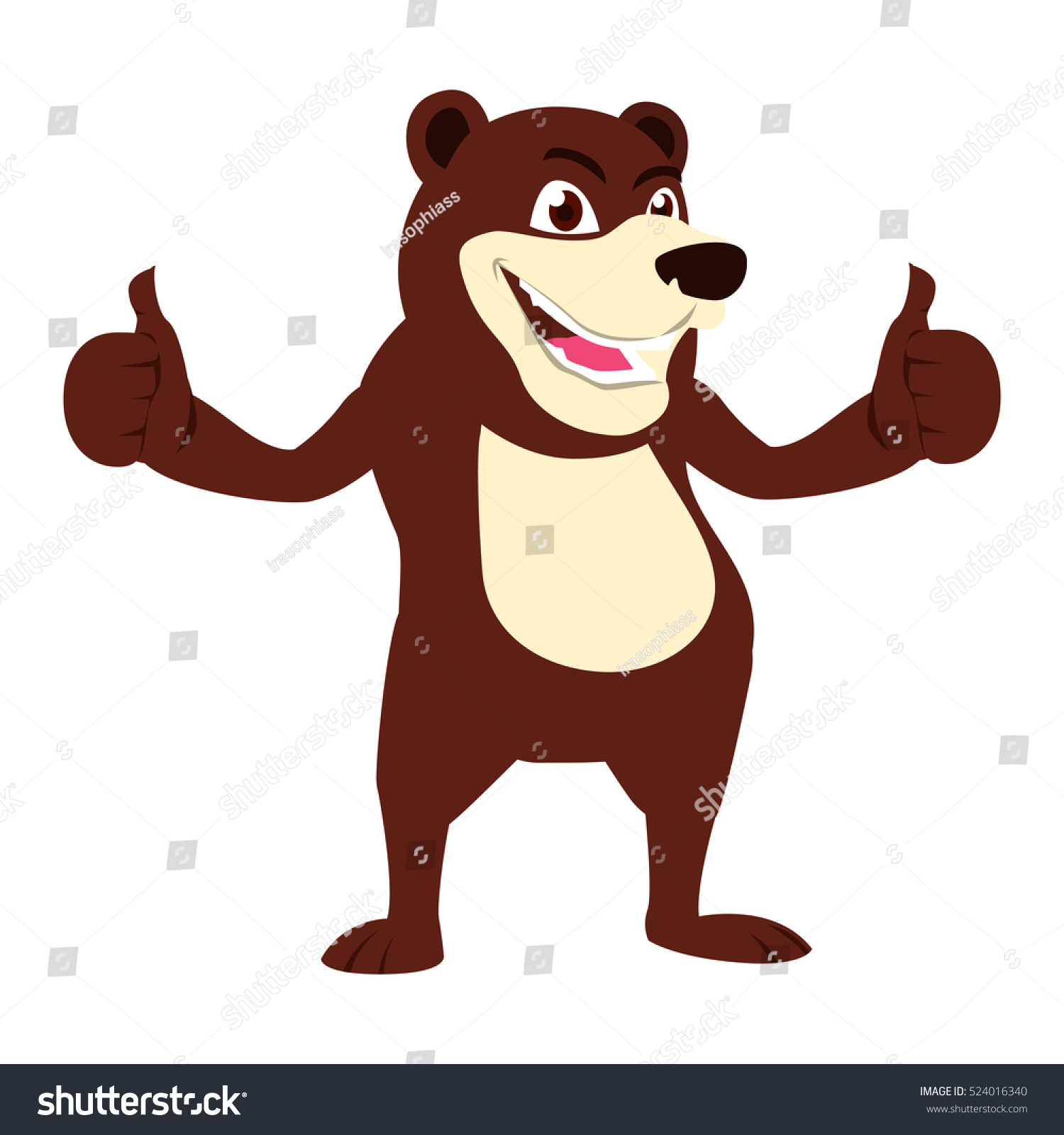 Smart Looking Bear Business Character Stock Vector Illustration ...