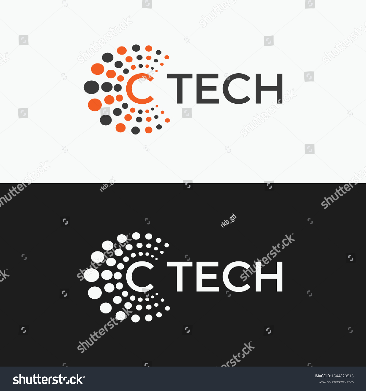 Smart Modern Technology Logo Design Stock Vector (Royalty Free