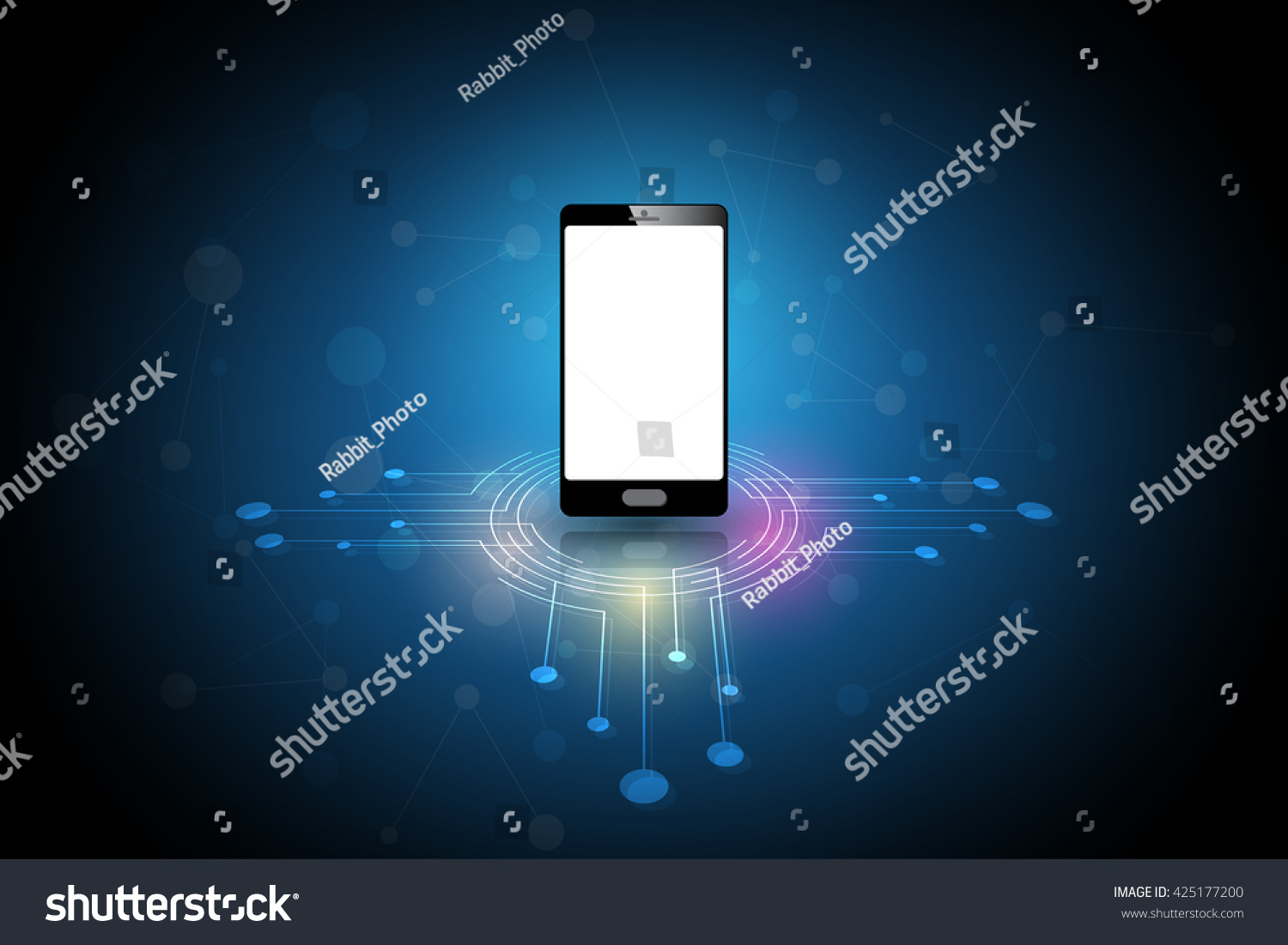 Smart Phone Abstract Technology Backgroundnetwork Connection Stock