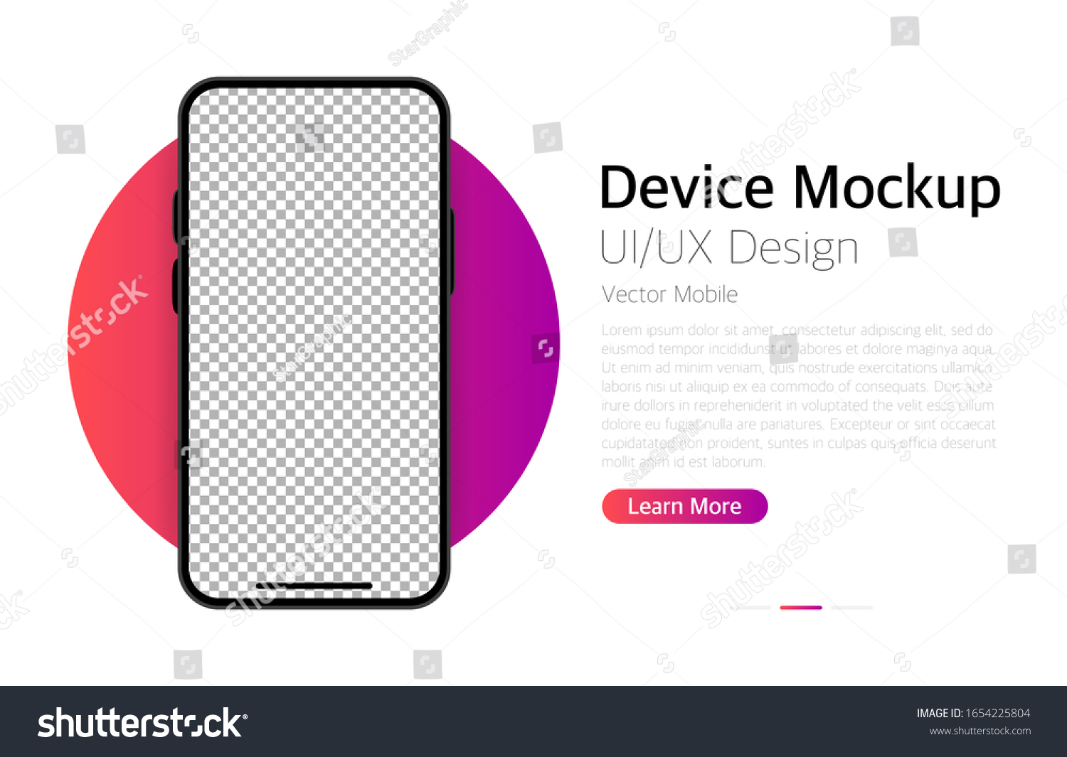 Download Smartphone Blank Screen Modern Design Device Stock Vector Royalty Free 1654225804