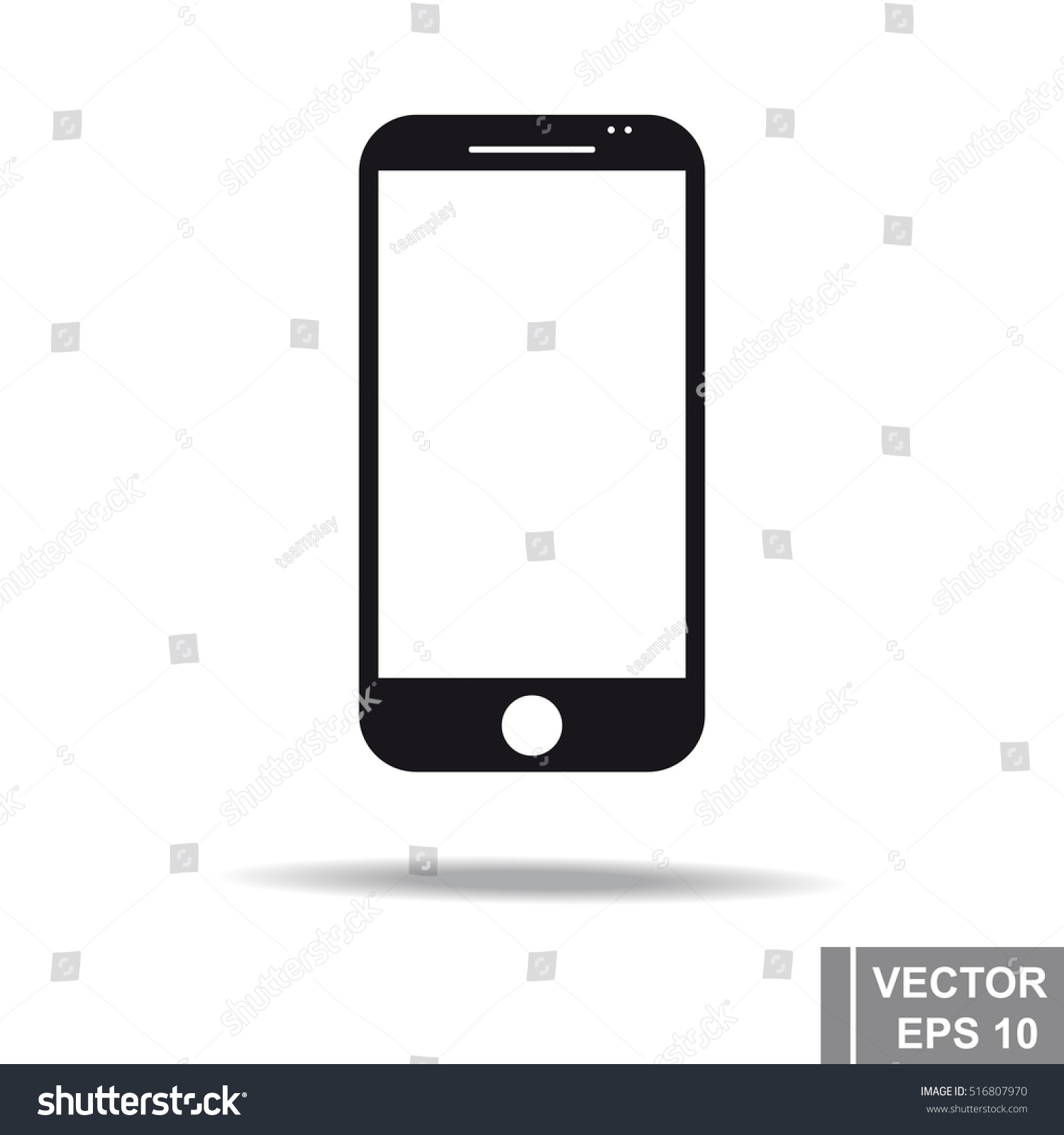 Smartphone Icon In A Modern Flat Style. Silhouette. Modern Technologies