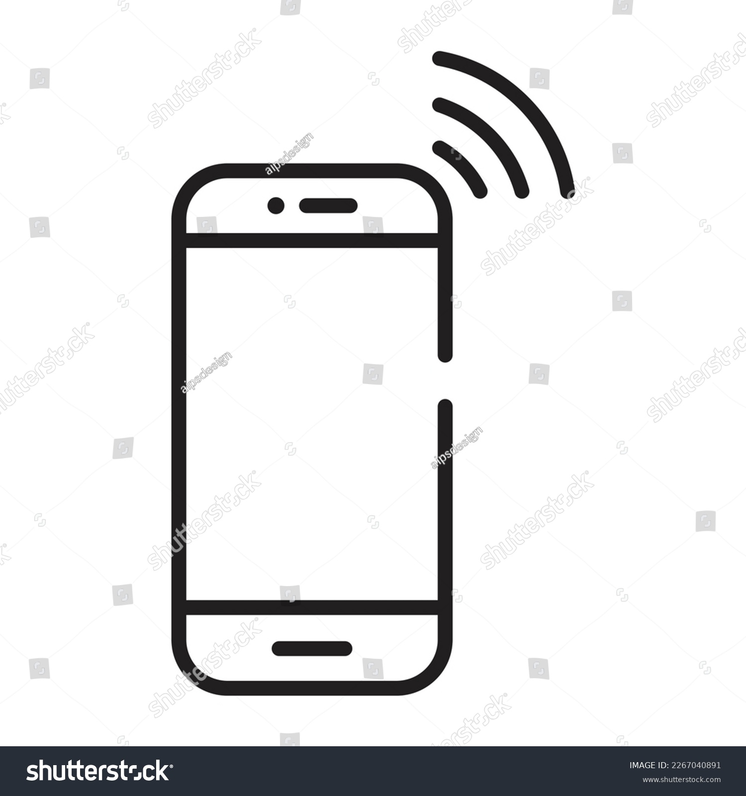 SVG of smartphone line icon black, mobile phone icon outline vector, touch screen phone line, Trendy Smartphone Icon vector eps 10 svg