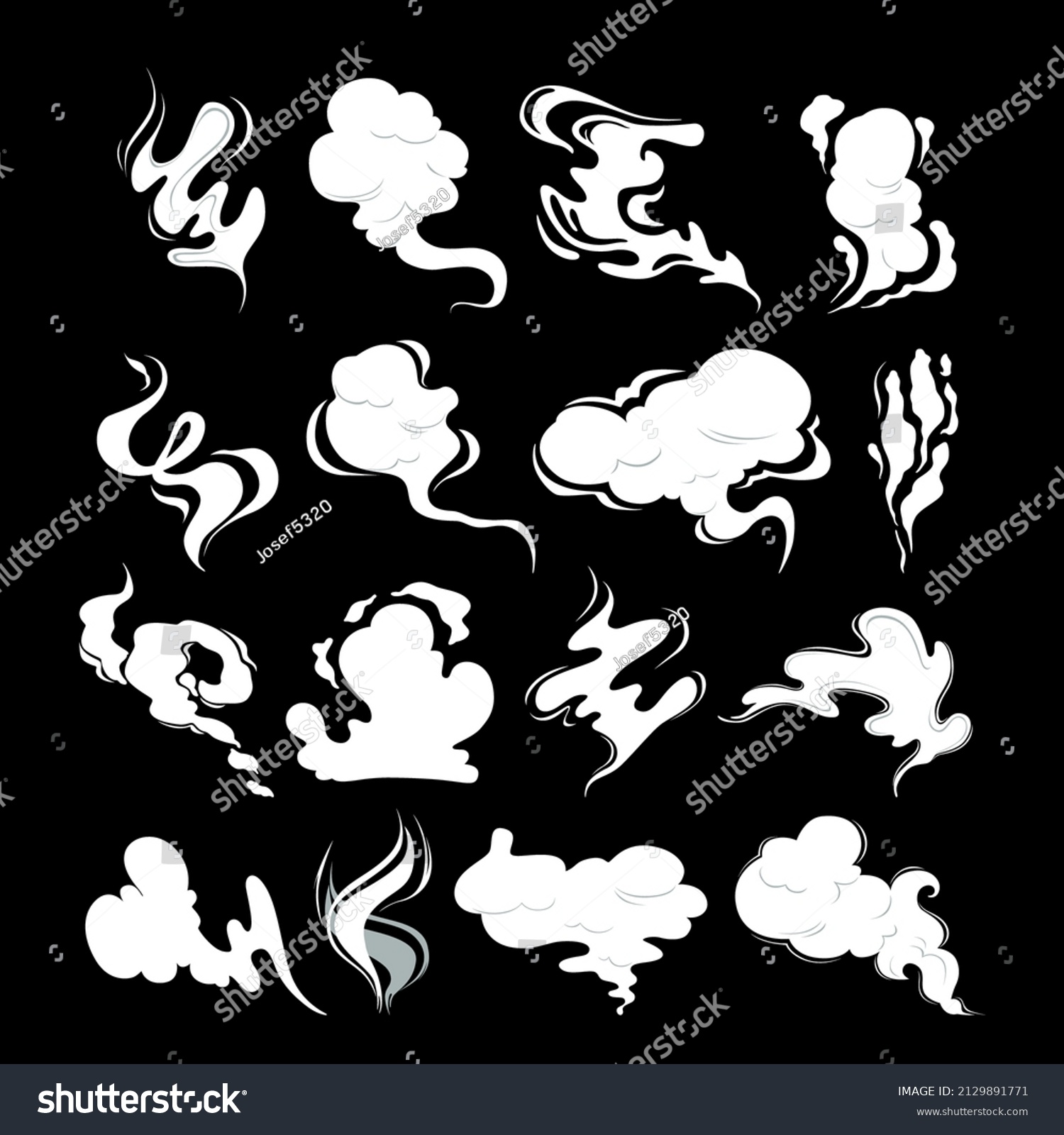 Smell Clouds Smoke Vapour Food Toxic Stock Vector (Royalty Free ...