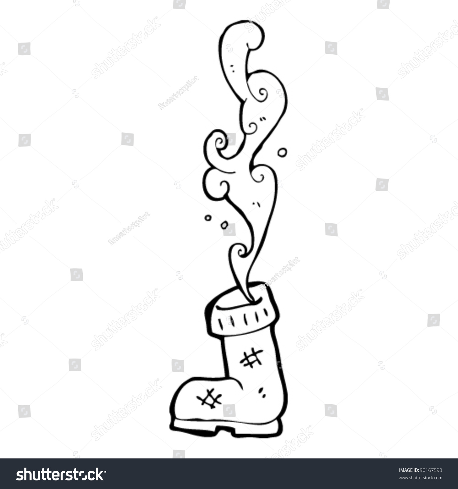 Smelly Old Boot Cartoon Stock Vector Illustration 90167590 : Shutterstock