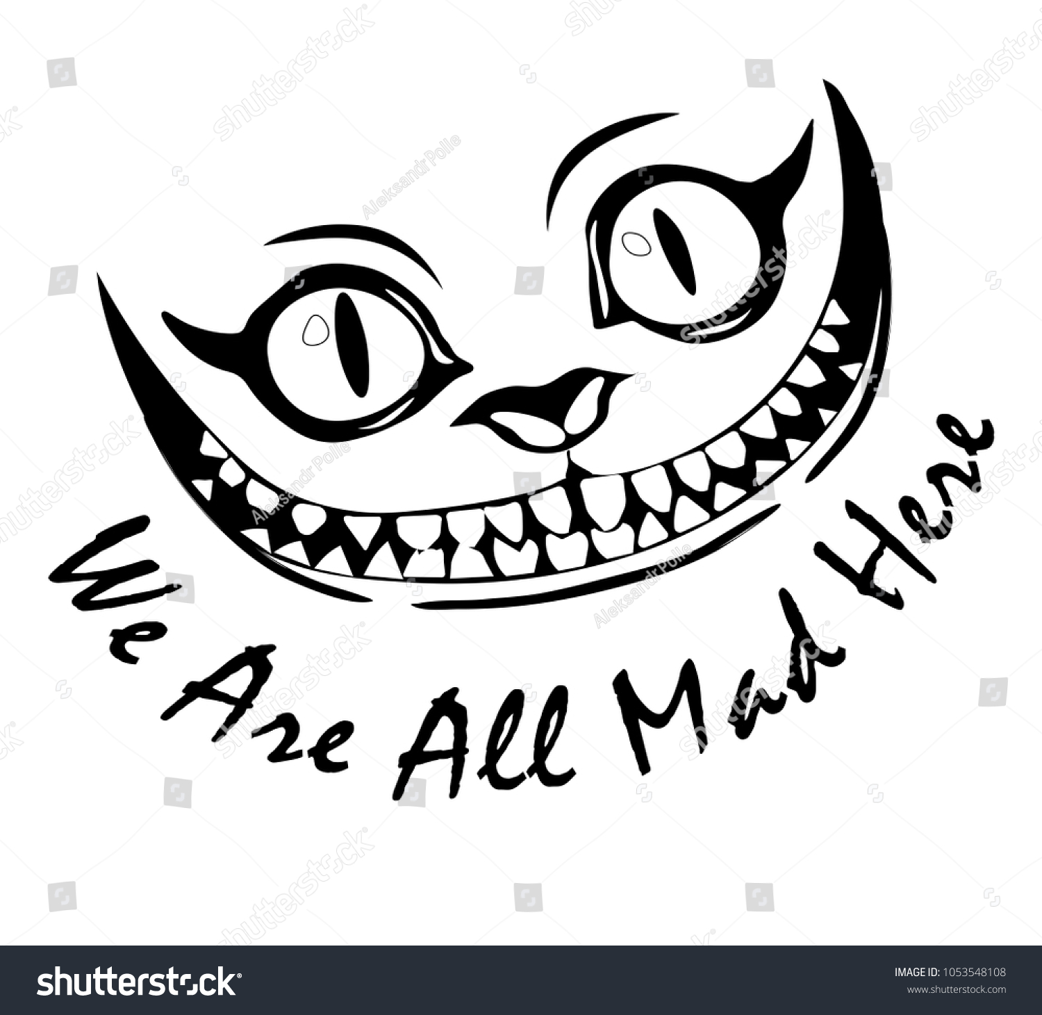 SVG of Smile Cheshire Cat Alice in Wonderland svg