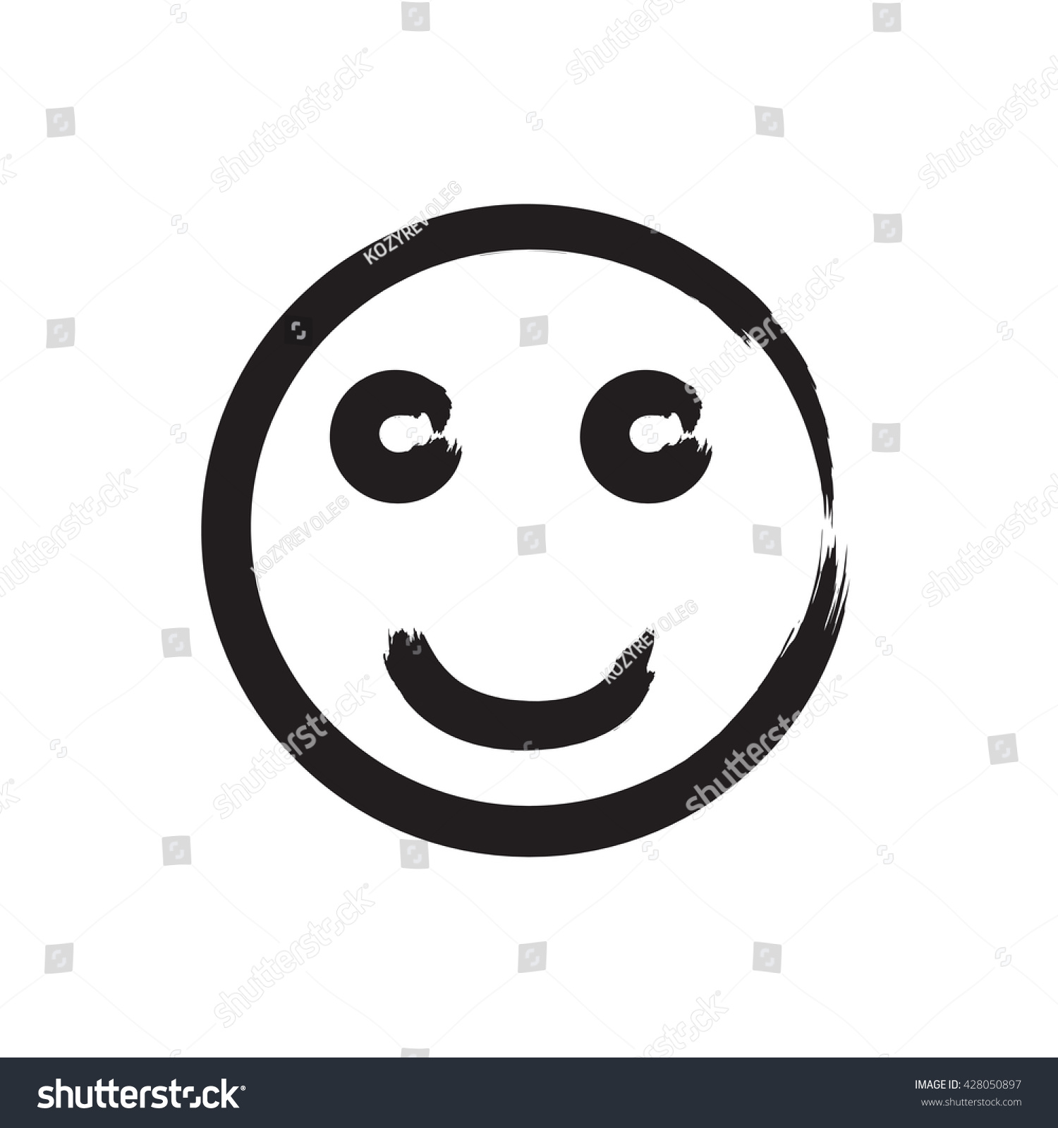 Smile Face Grunge Icon Symbol Emoji Stock Vector 428050897 - Shutterstock