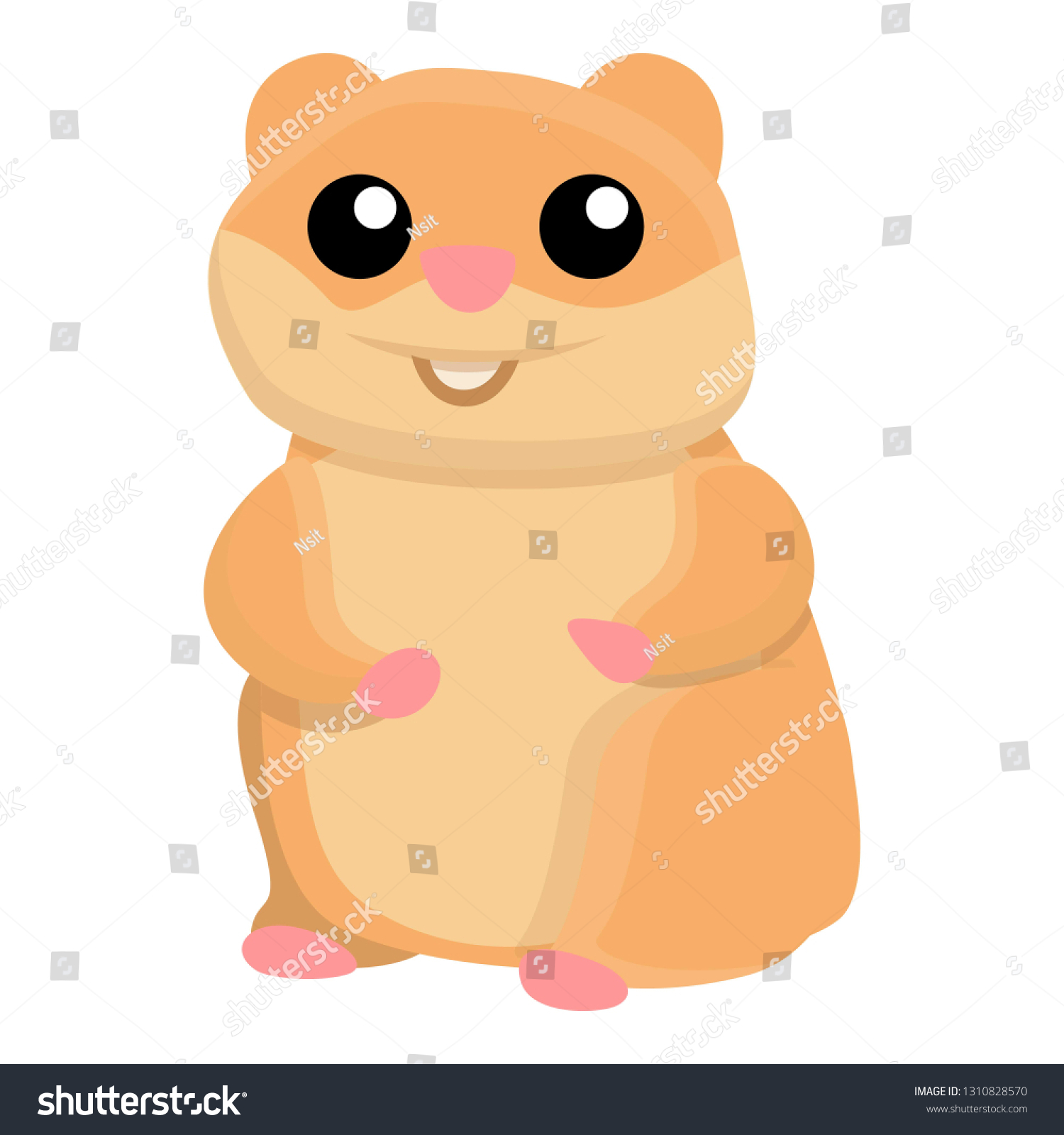 Smile Hamster Icon Cartoon Smile Hamster Stock Vector (Royalty Free ...