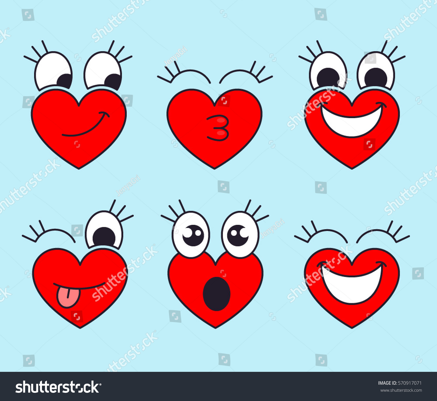 Smile Heart Love Smile Stock Vector (Royalty Free) 570917071