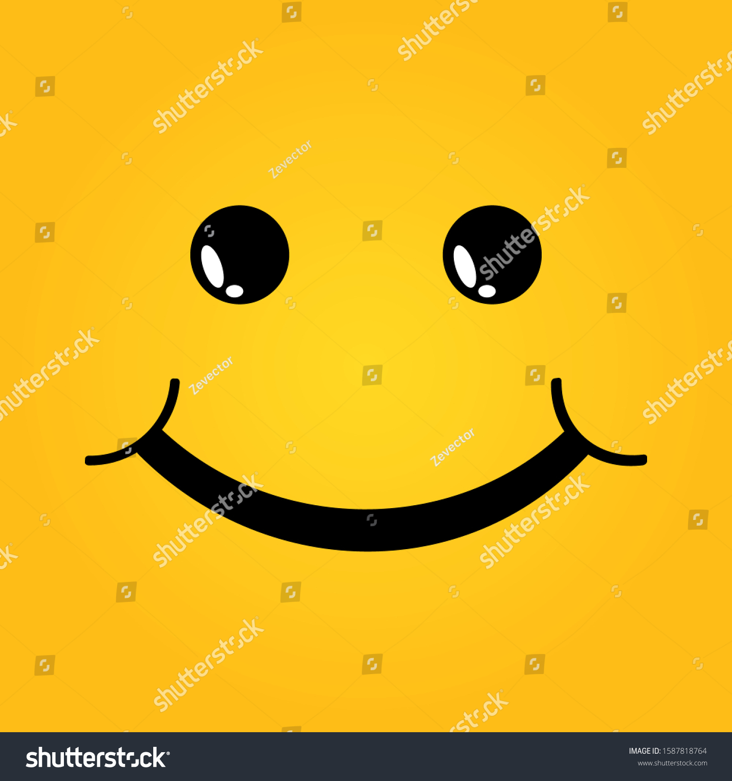 Smile Icon Template Design Smiling Emoticon Stock Vector (Royalty Free ...