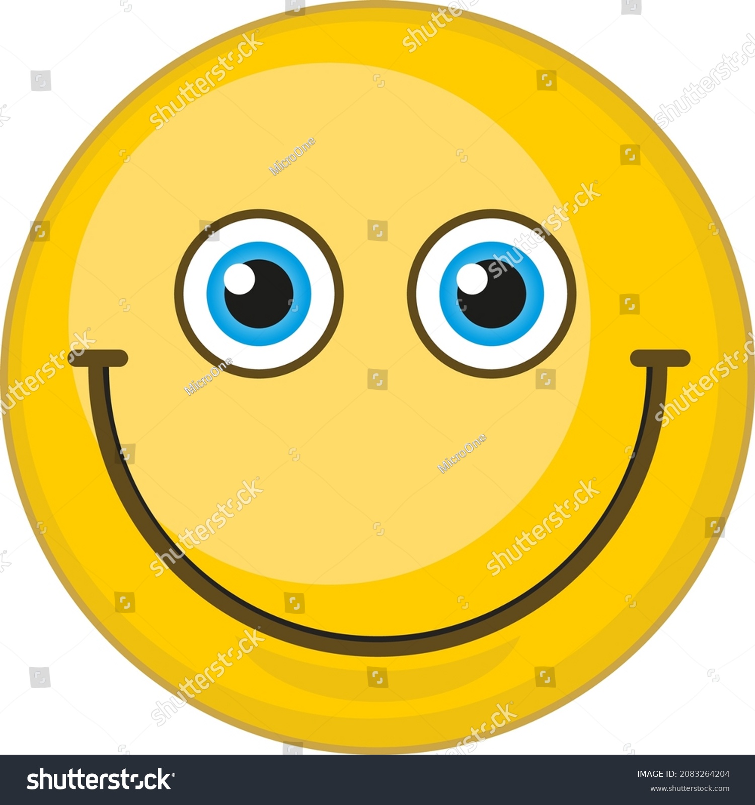 Smile Yellow Emoticon Classic Emoji Cute Stock Vector Royalty Free