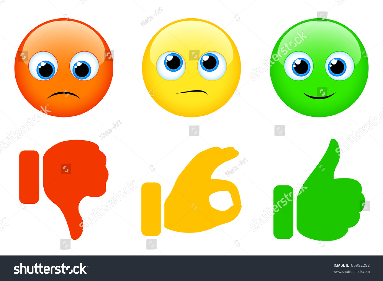 Smiles Thumbs Down Stock Vector Royalty Free