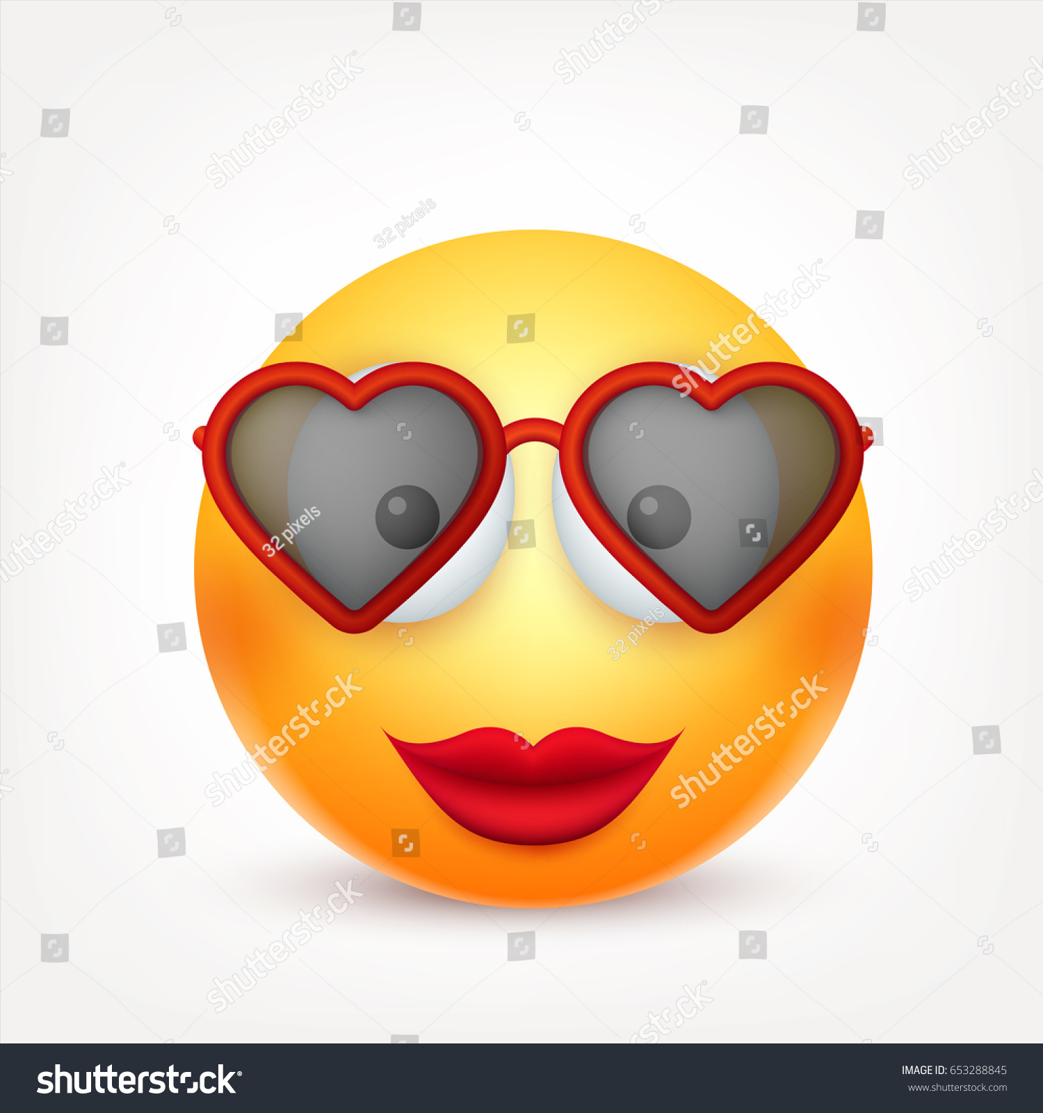 Smiley Emoticon Glasses Yellow Face Emotions Stock Vector (Royalty Free ...