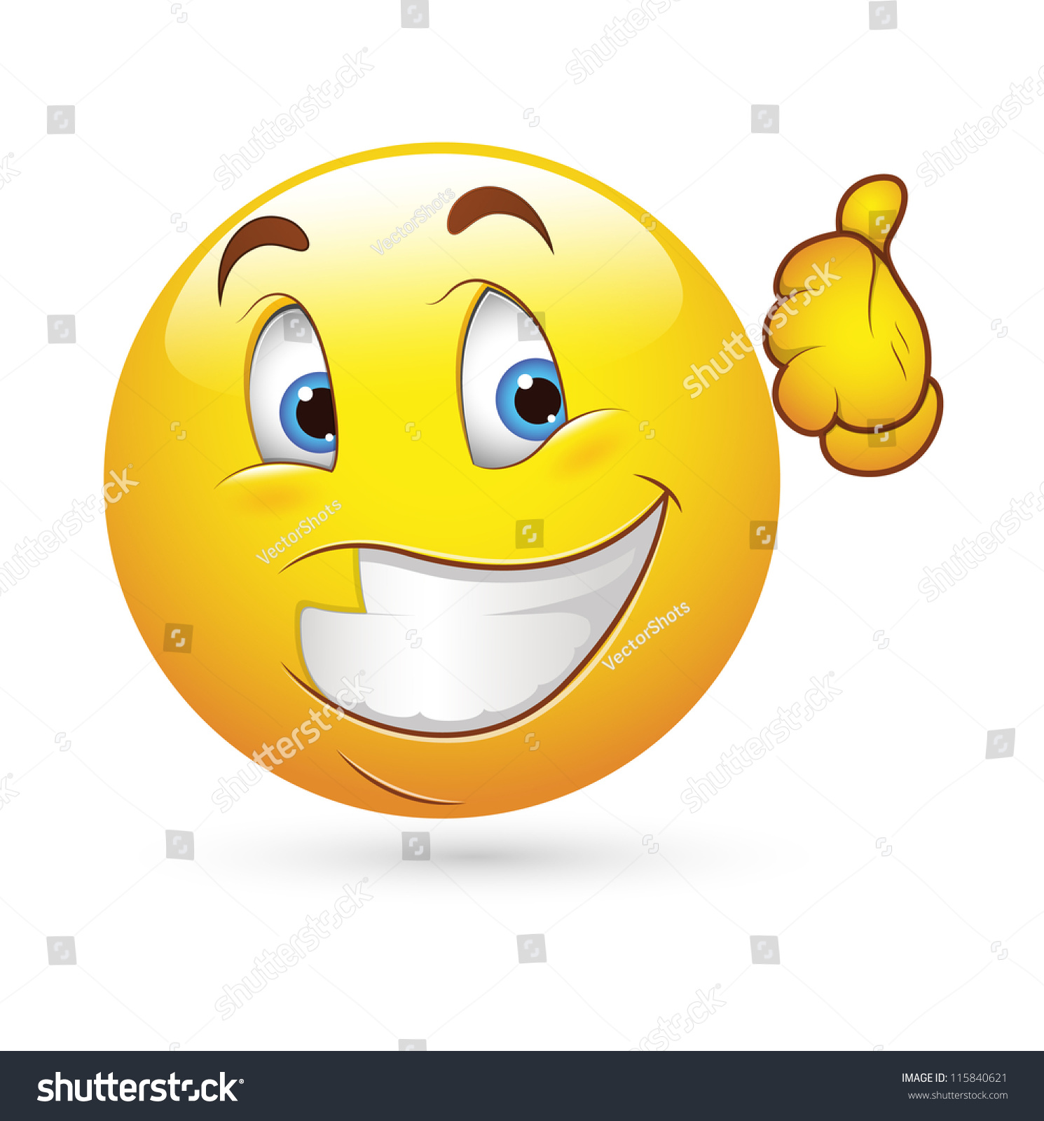 Smiley Emoticons Face Vector Happy Expression Stock Vector 115840621 ...