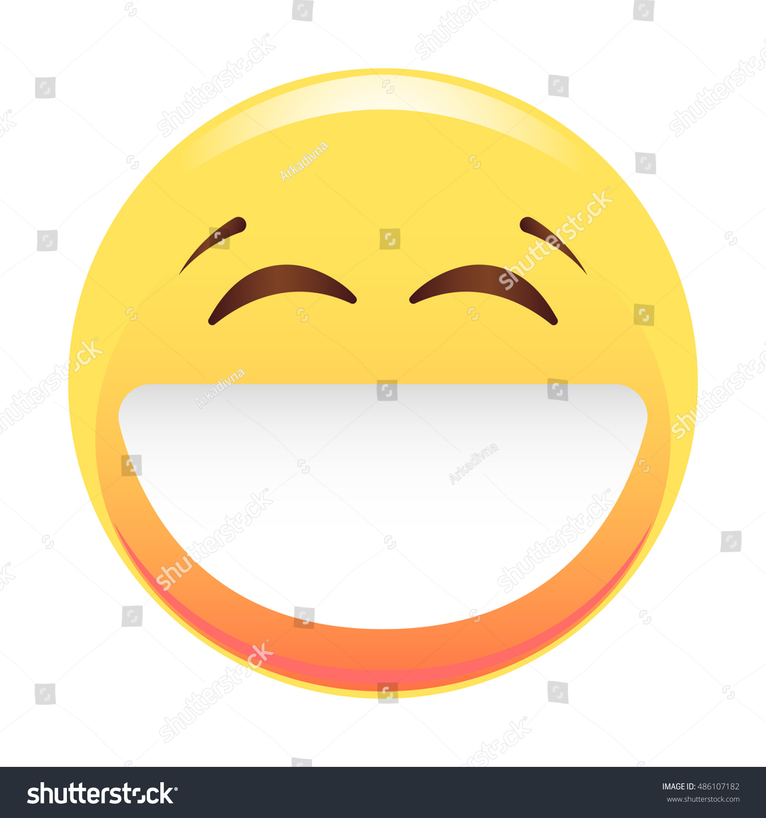 Smiley Face Big Smile Vector Illustration Stock Vector (Royalty Free ...