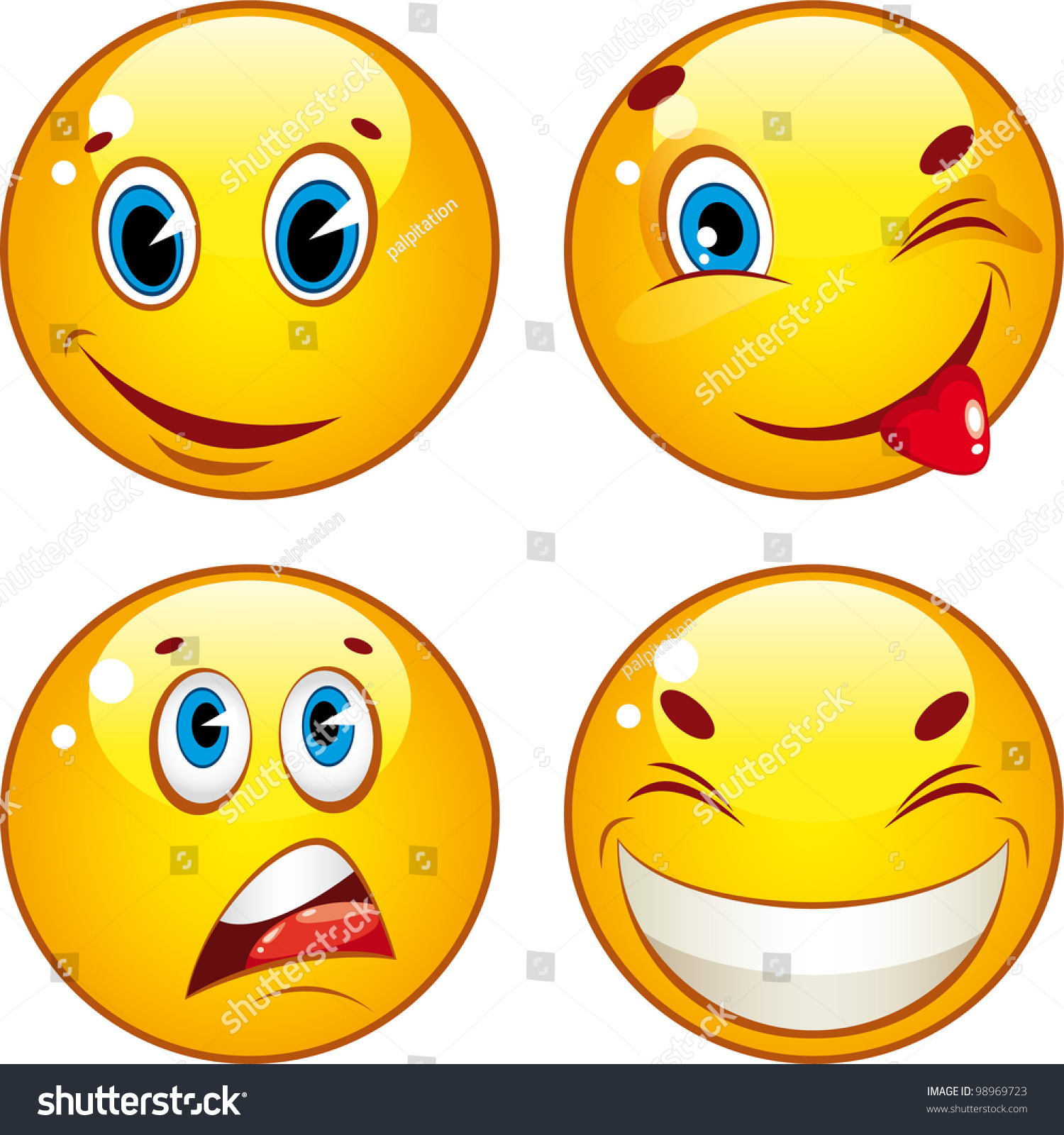 Smiley Icons Stock Vector 98969723 - Shutterstock