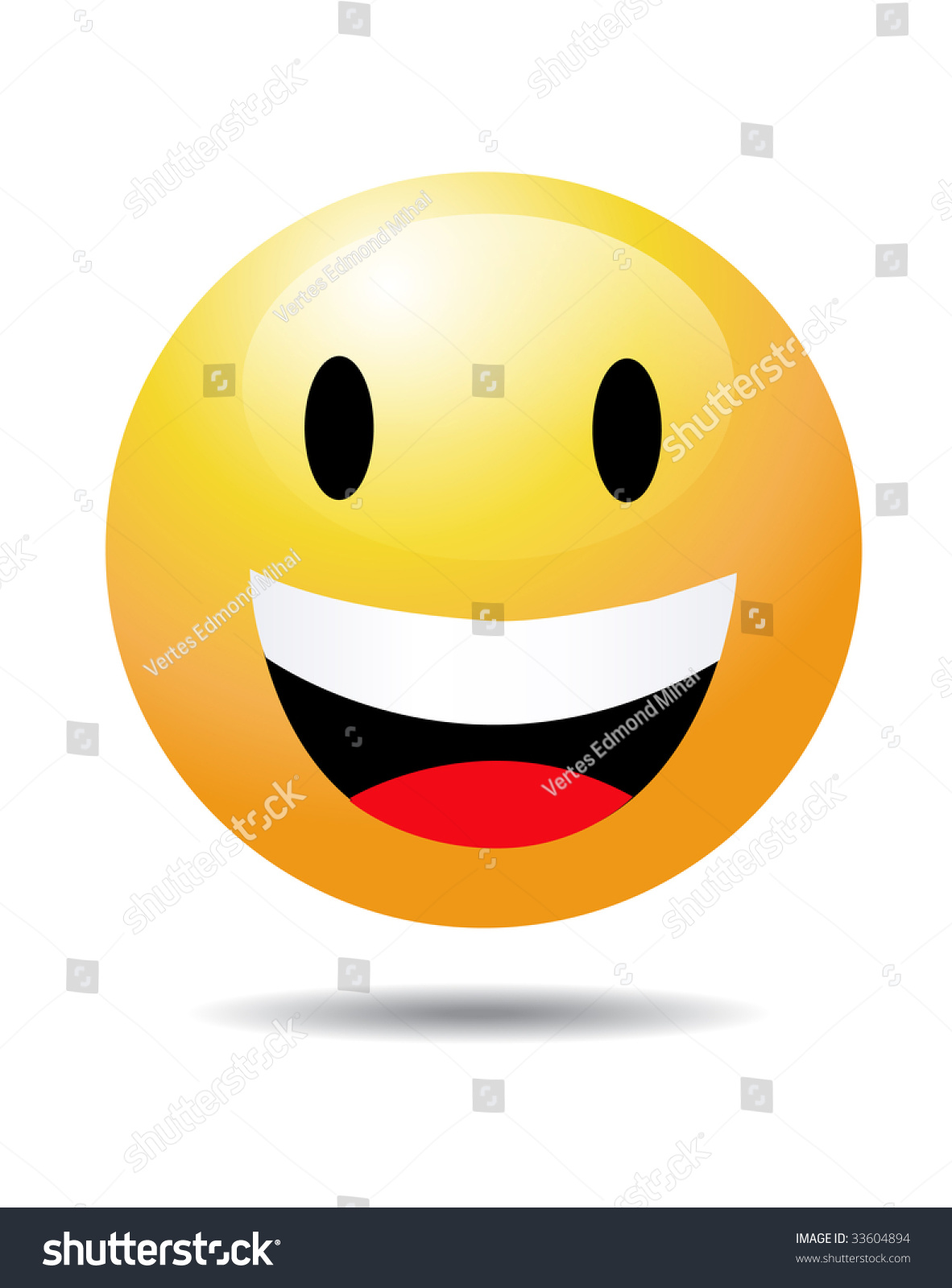 Smiley On White Stock Vector Illustration 33604894 : Shutterstock