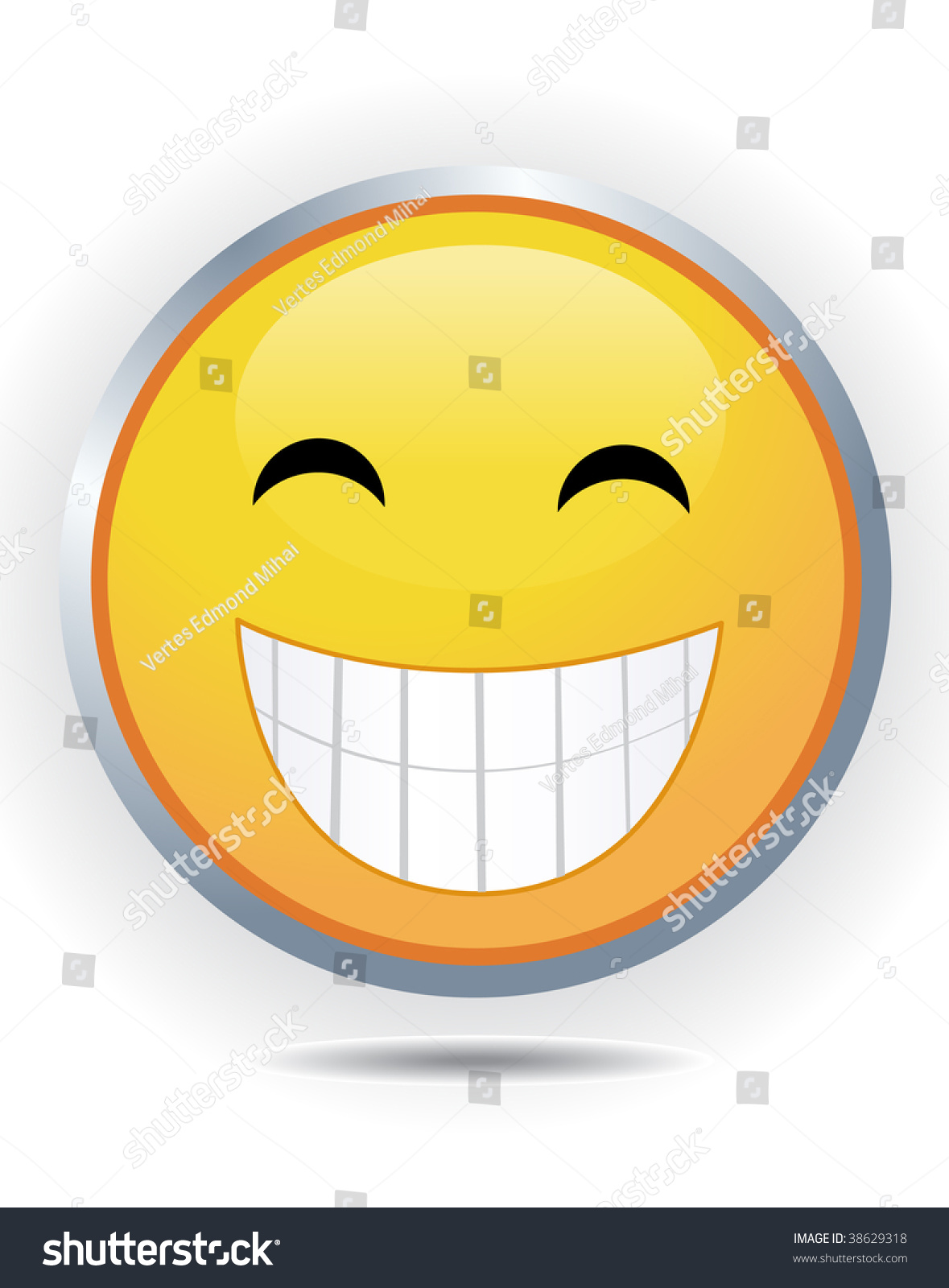 Smiley On White Stock Vector Illustration 38629318 : Shutterstock