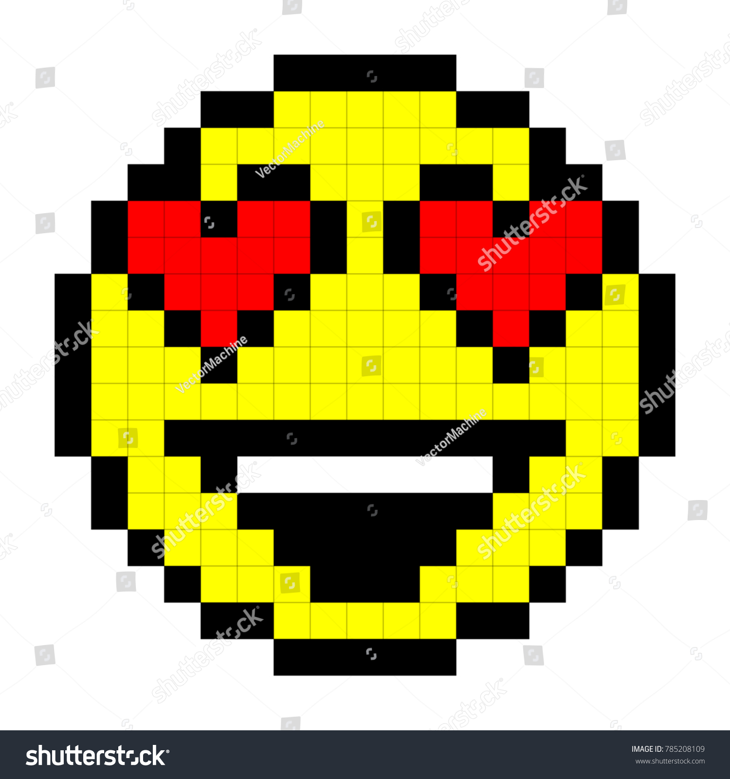 Image Vectorielle De Stock De Smiley Pixel Art Style On