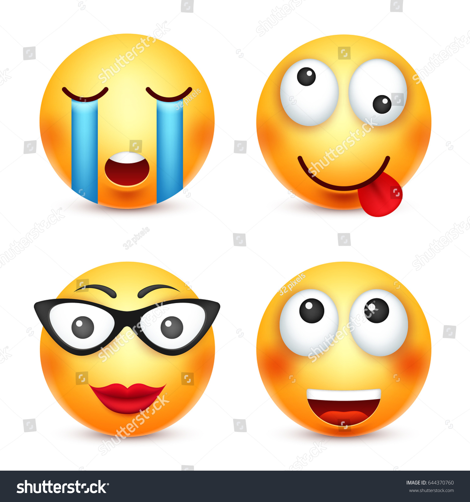 Smileysmiling Emoticon Yellow Face Emotions Facial Stock Vector