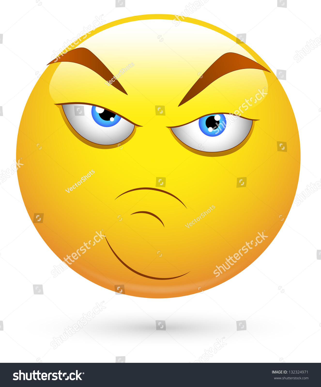 Smiley Vector Illustration - Attitude Face - 132324971 : Shutterstock