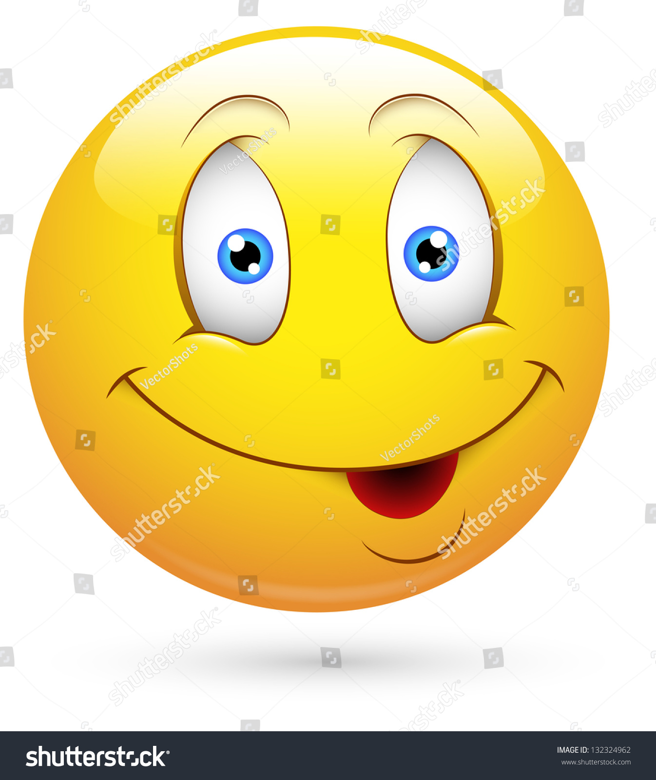 Smiley Vector Illustration - Charming Face - 132324962 : Shutterstock