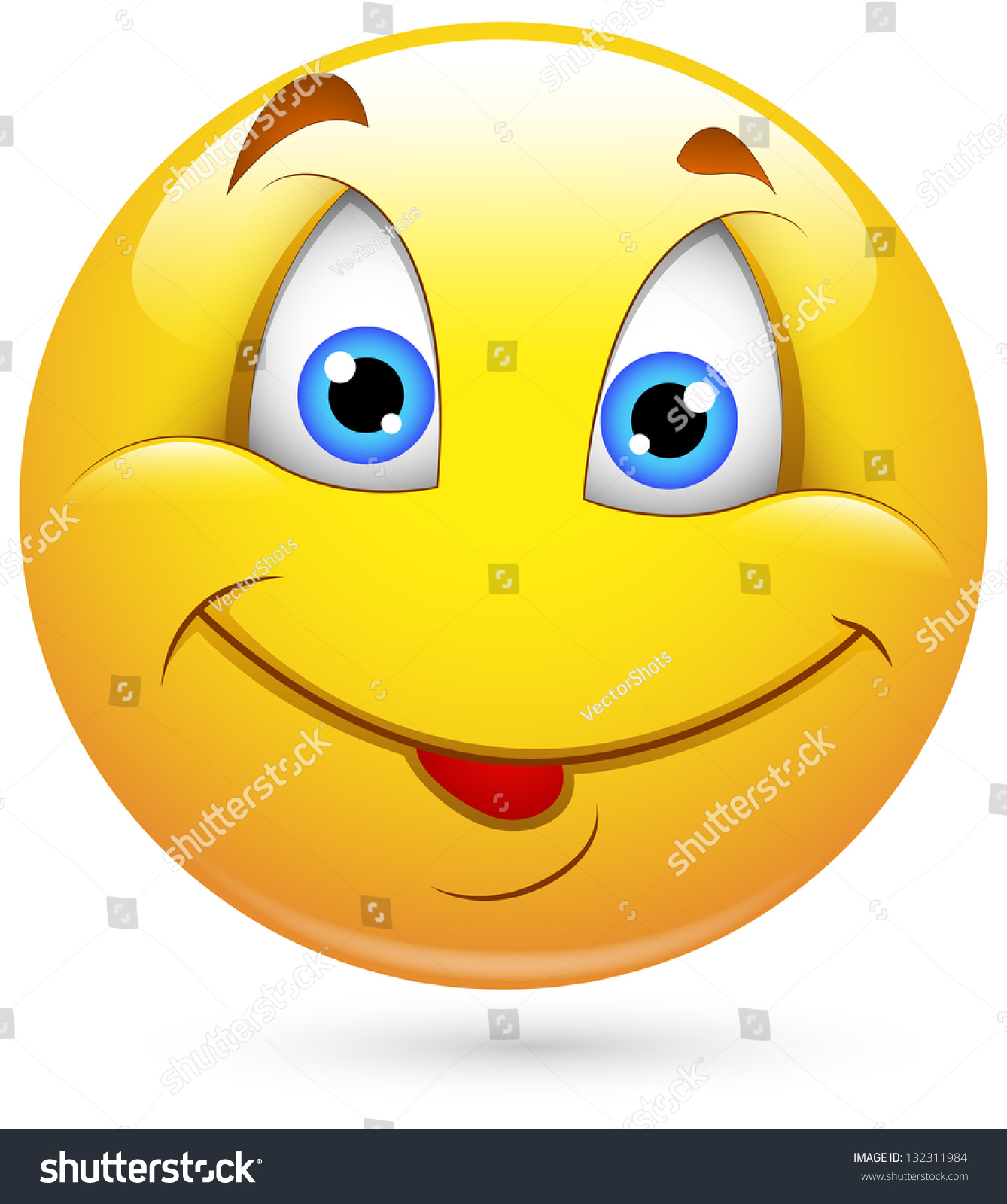 Smiley Vector Illustration Dumb Face Stock Vector (Royalty Free) 132311984