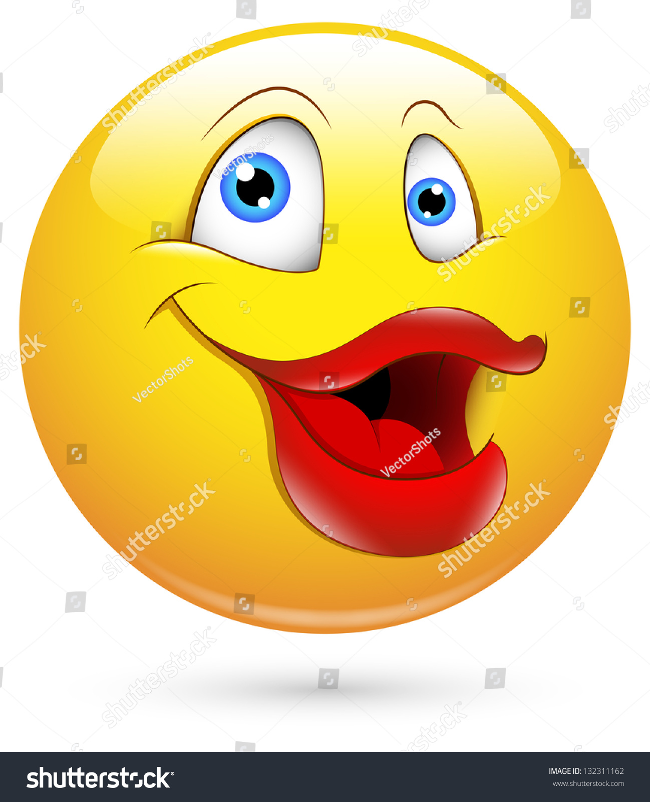 Smiley Vector Illustration - Lady With Big Mouth - 132311162 : Shutterstock