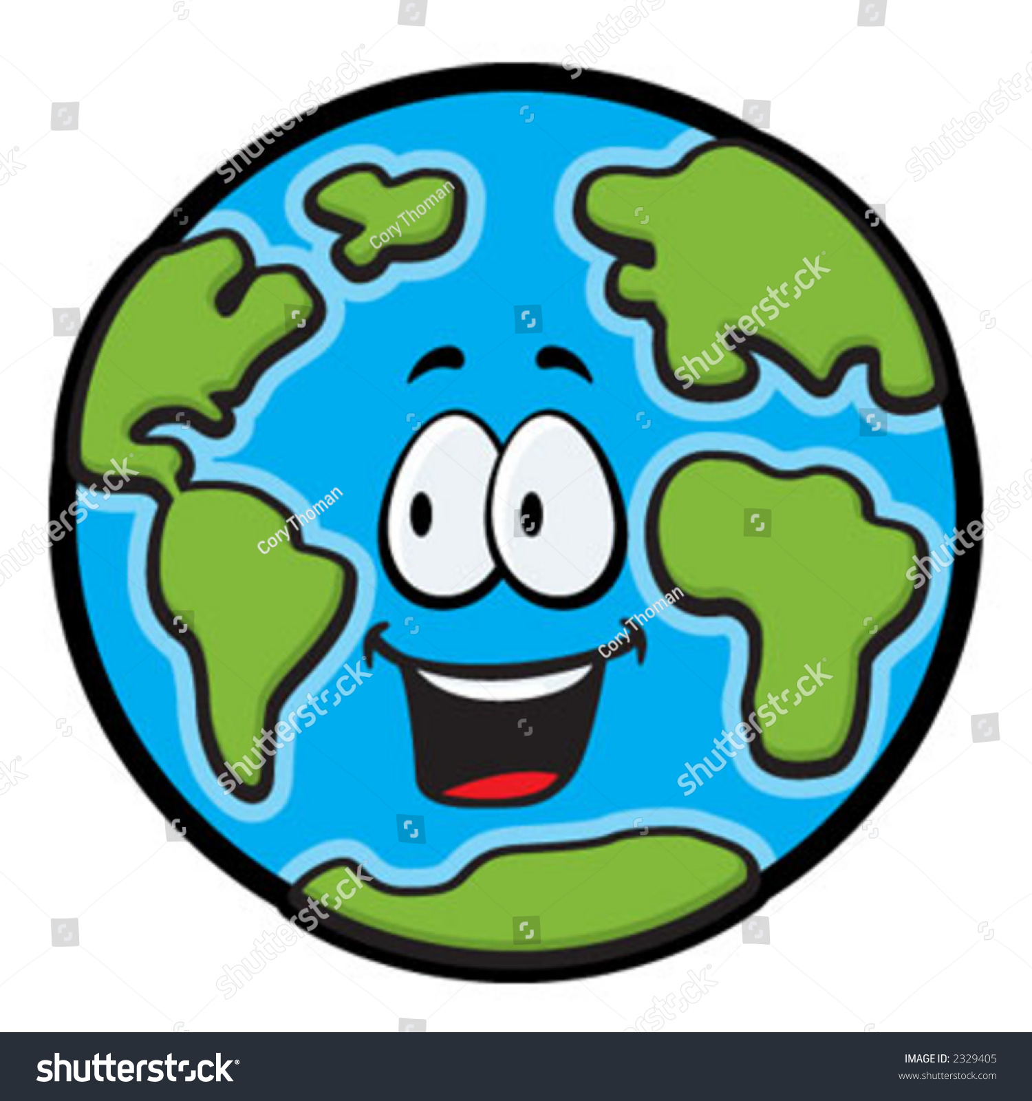 Smiling Earth Stock Vector 2329405 - Shutterstock