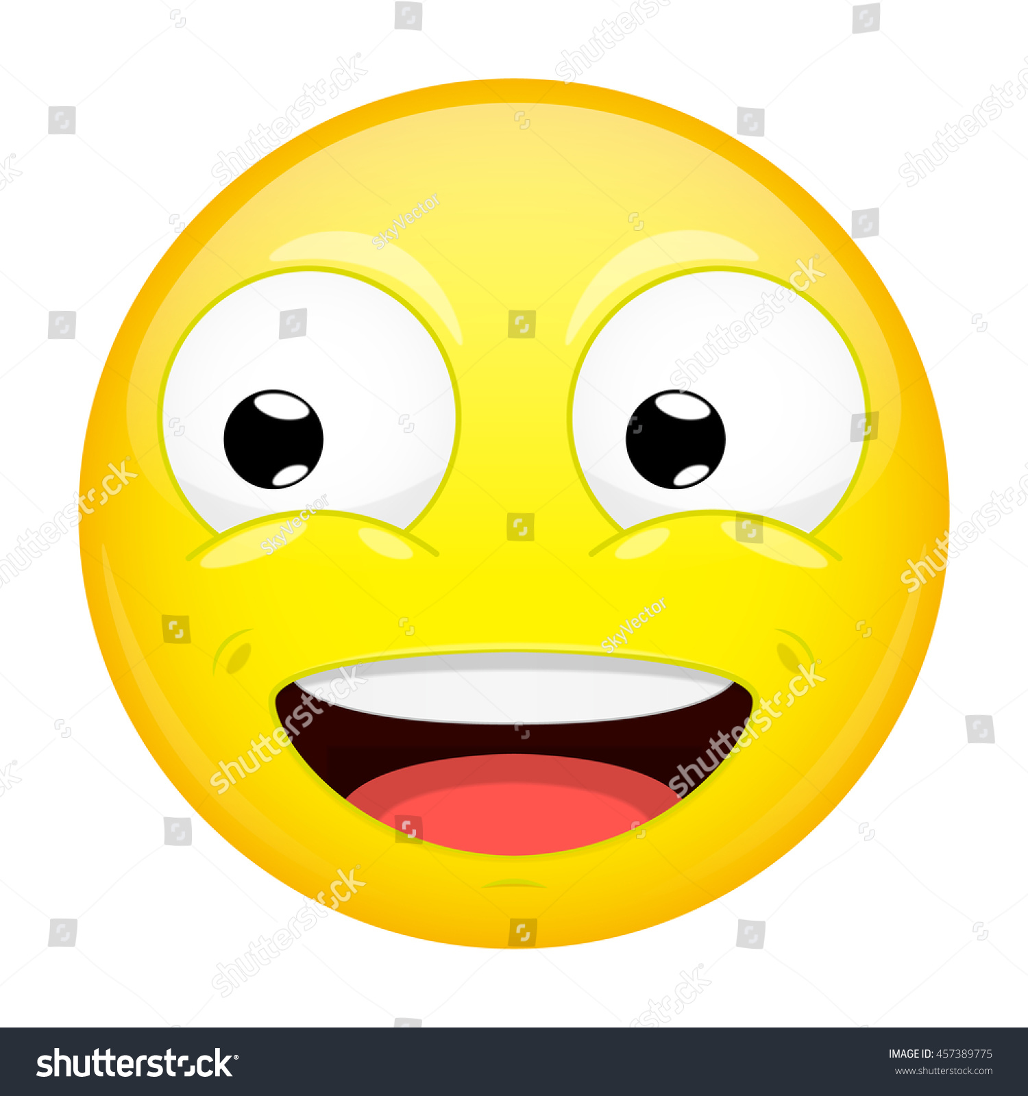 Vektor Stok Smiling Emoji Smirk Emotion Grin Emoticon Tanpa Royalti 457389775 Shutterstock