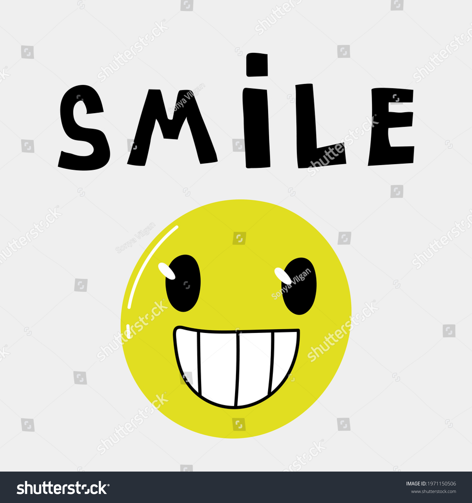 Smiling Emoji Open Mouthsmiling Emoticon Open Stock Vector (Royalty ...