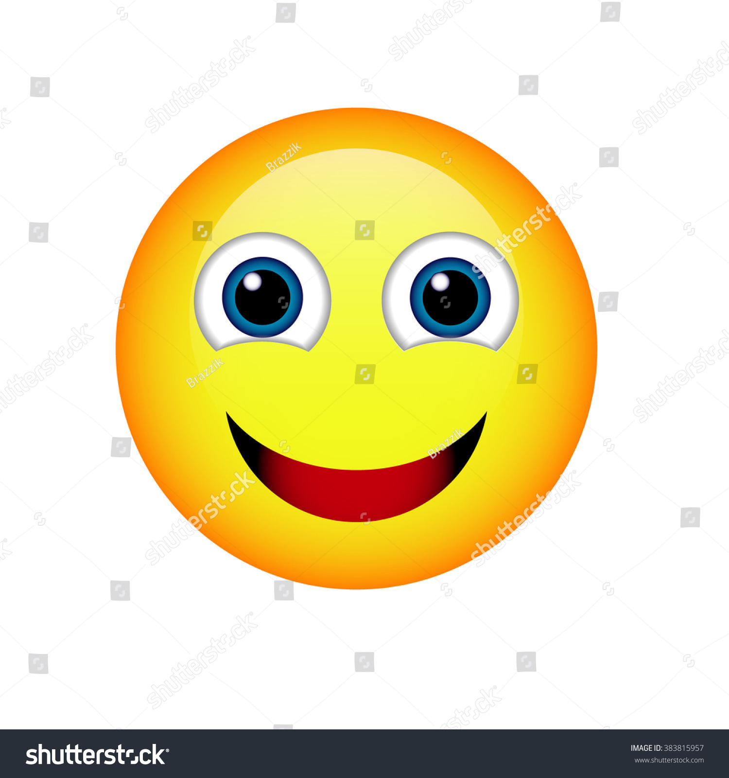 Smiling Emoticon Stock Vector Illustration 383815957 : Shutterstock